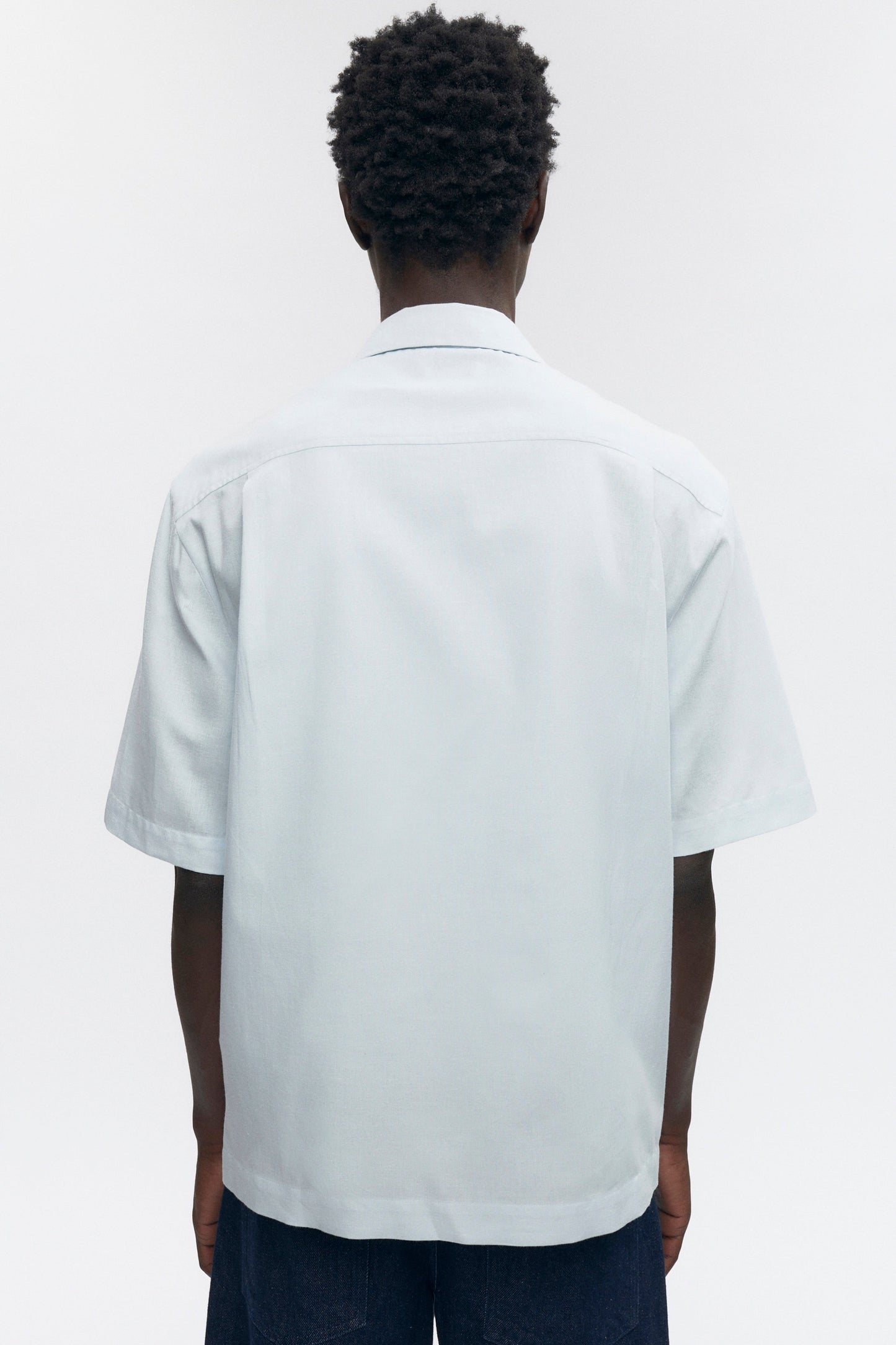 Men’s Linen Camp Shirt in Puritan Grey