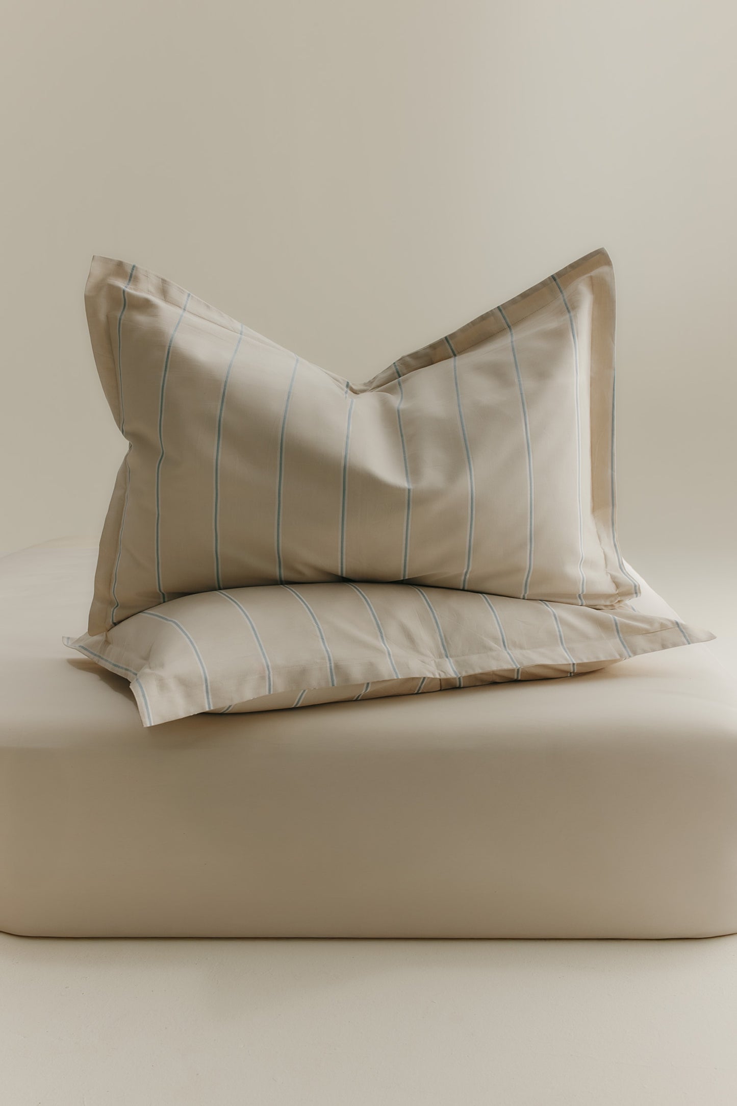 Duvet Cover and Sham Set in Sand/Natural Stripe