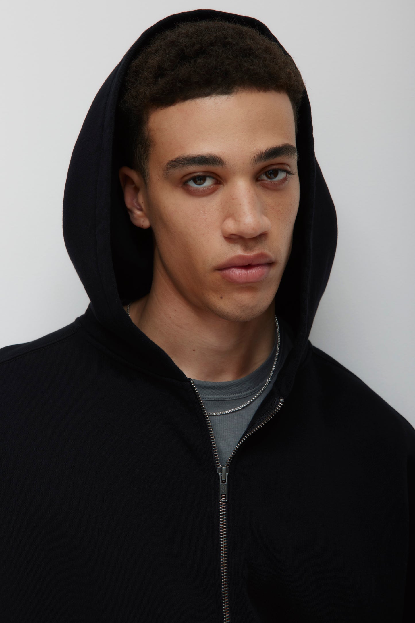 Men's Essential Zip Hoodie in Black