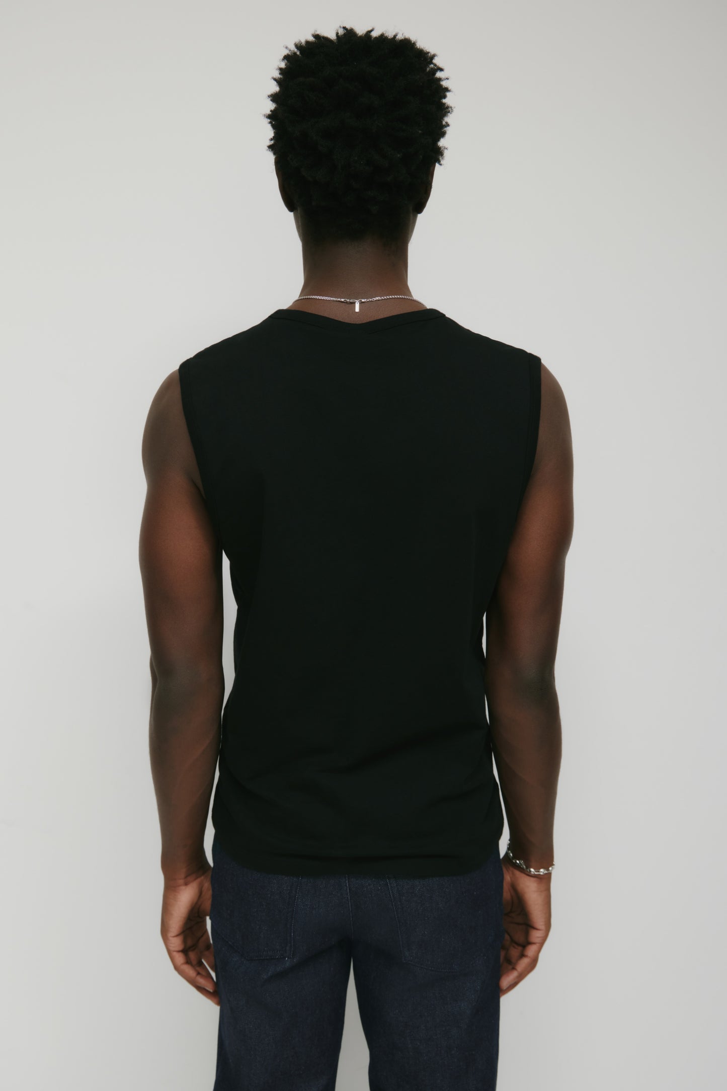 Men's Fitted Tank in Black