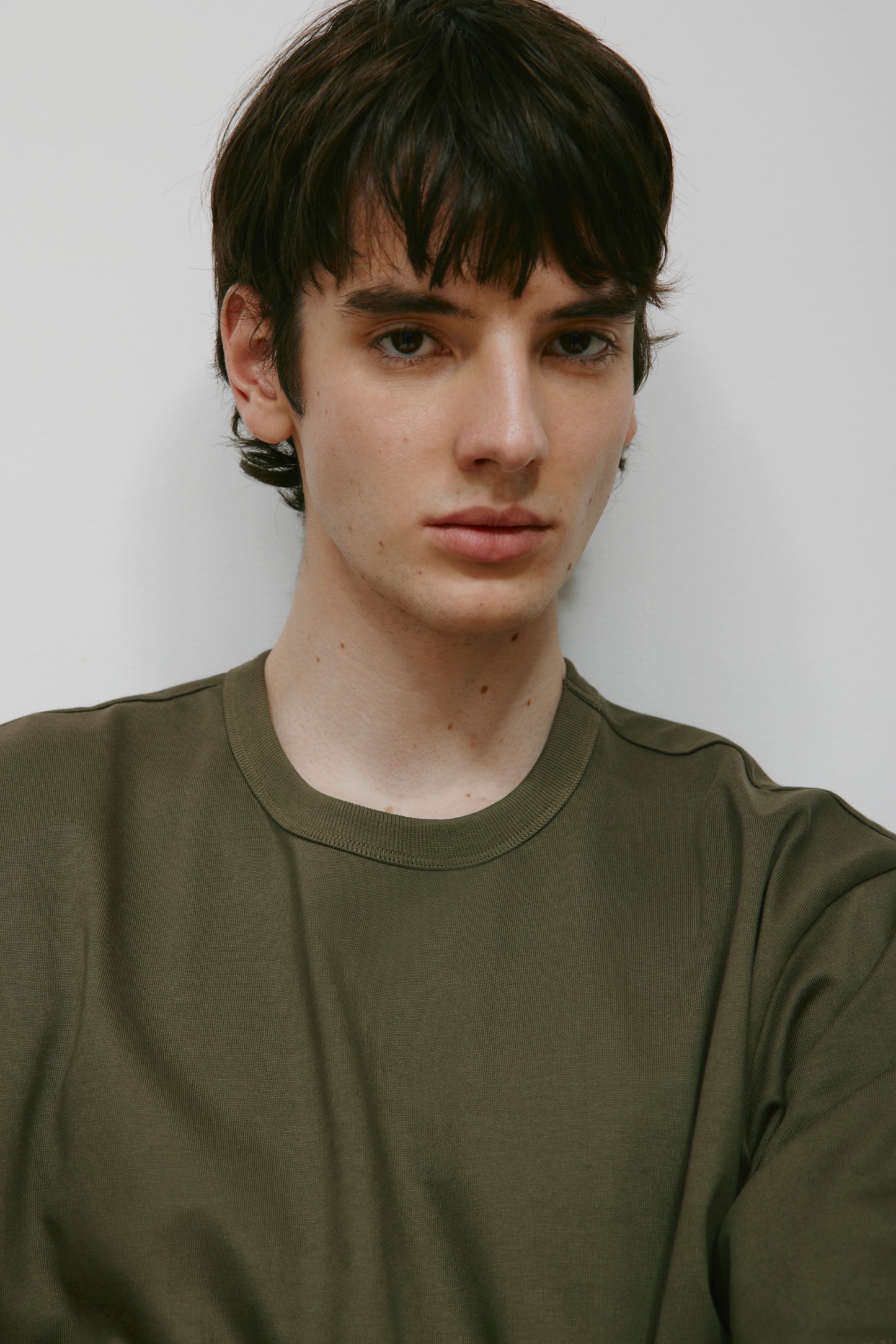 Men's Heavyweight Box Crew in Olive