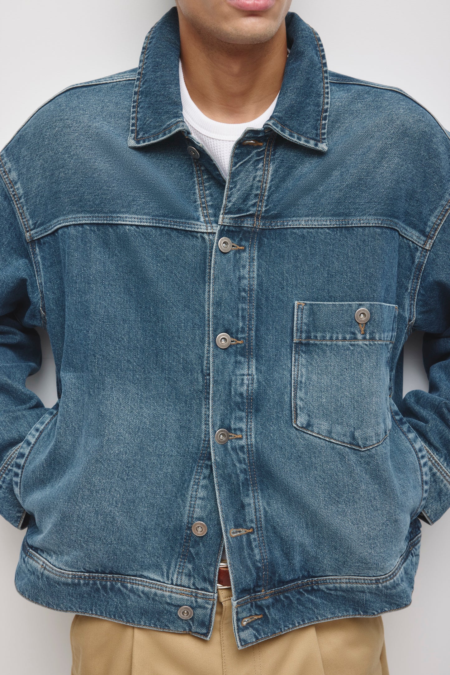 Men's Lammah Denim Jacket in Vintage Wash