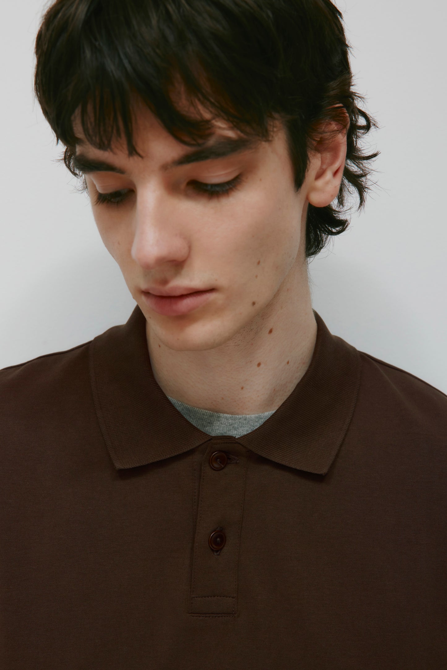 Men's Midweight Polo in Walnut
