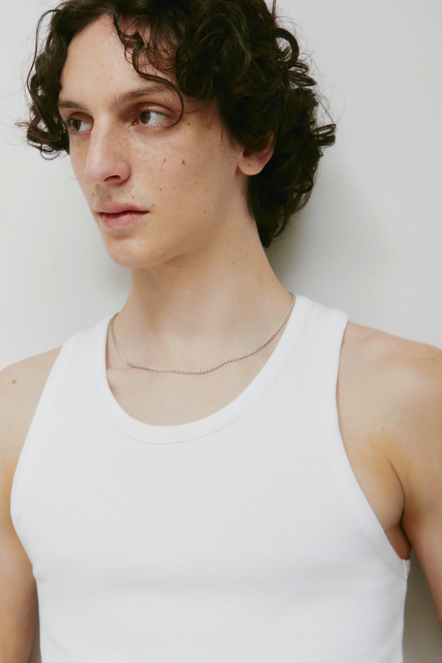 Men's Rib Tank in White