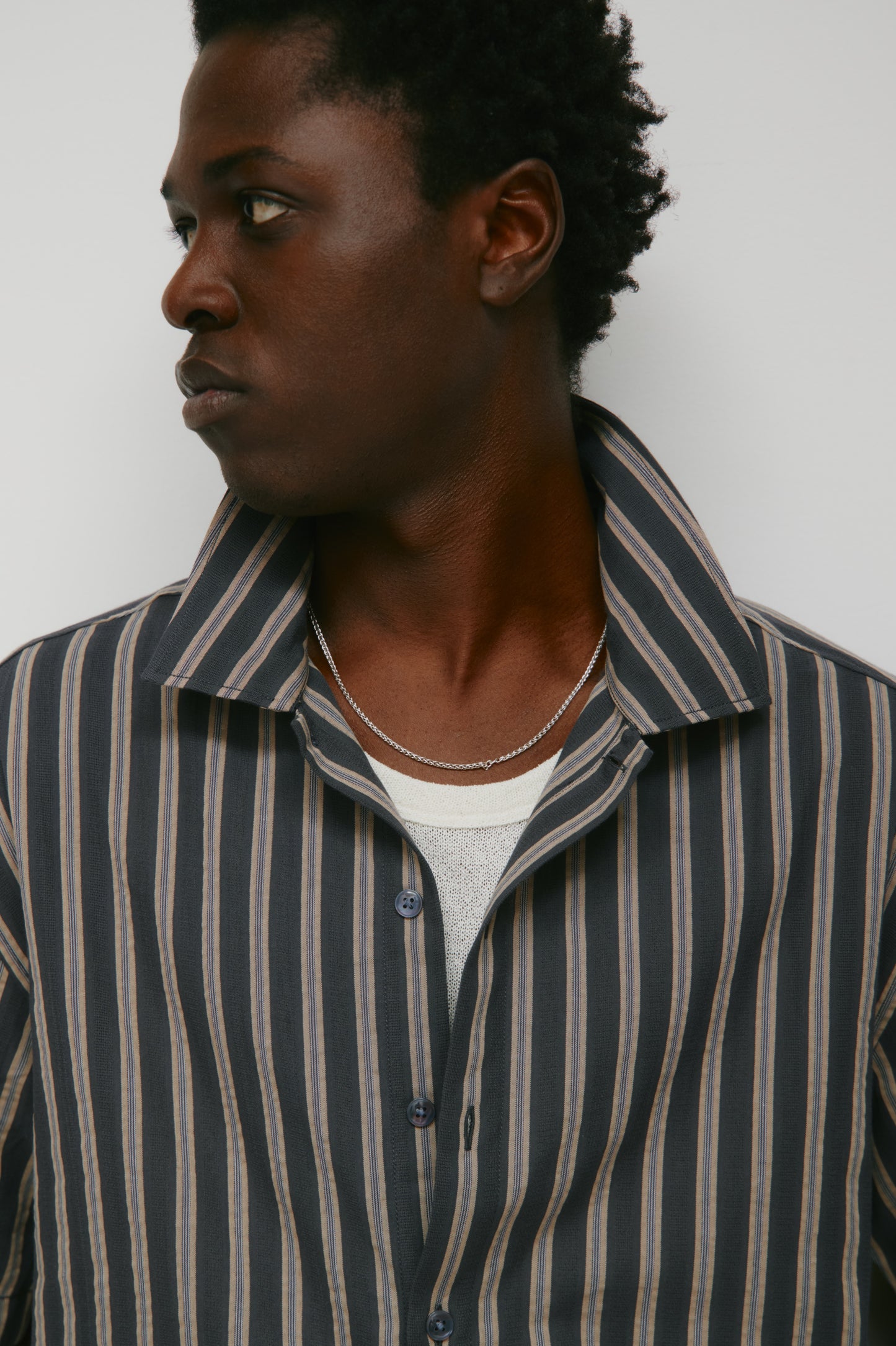 Men's Sadeem Shirt in Pitch Navy/Otter