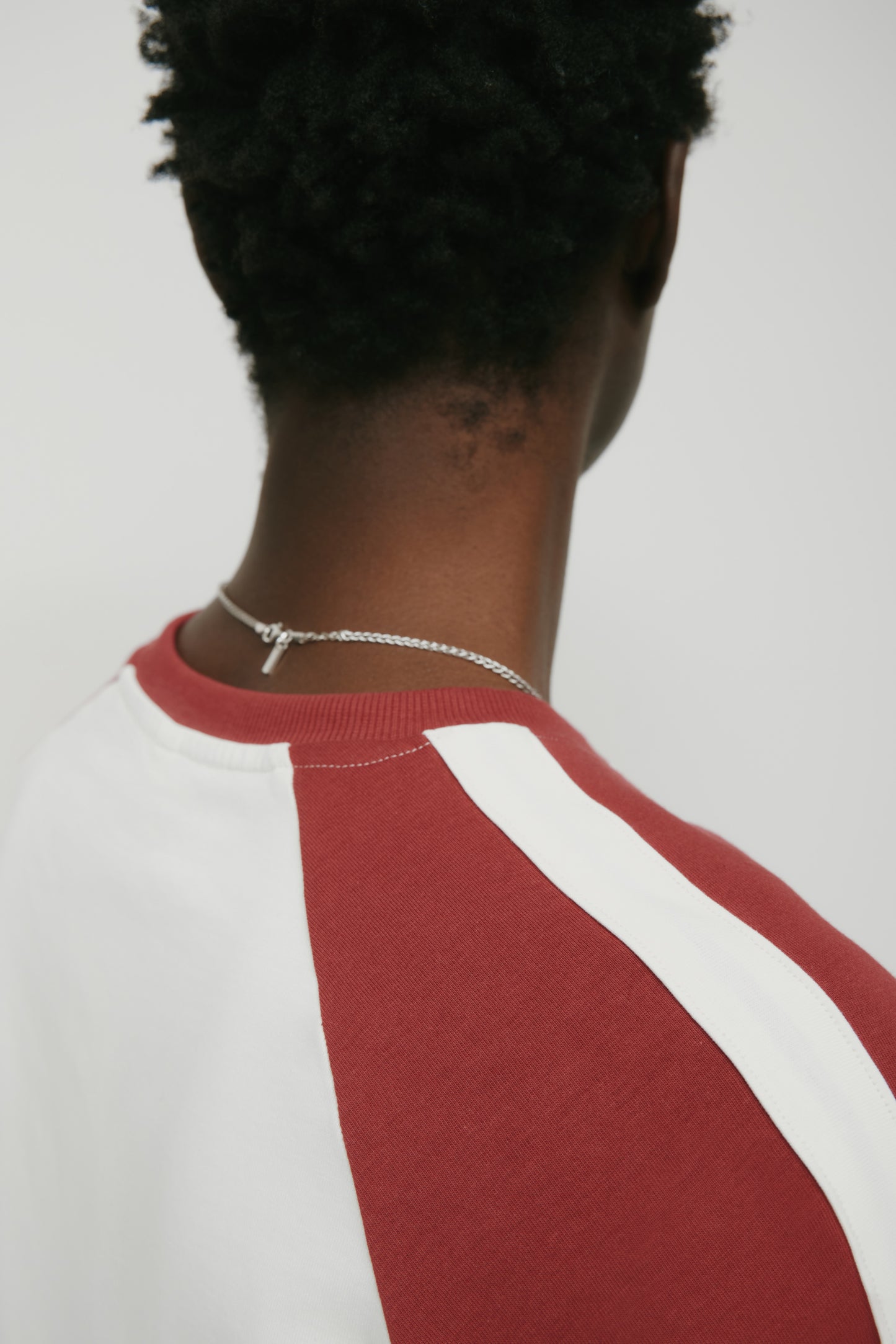 Men's Varsity V-Neck in Marshmallow/Yakimo