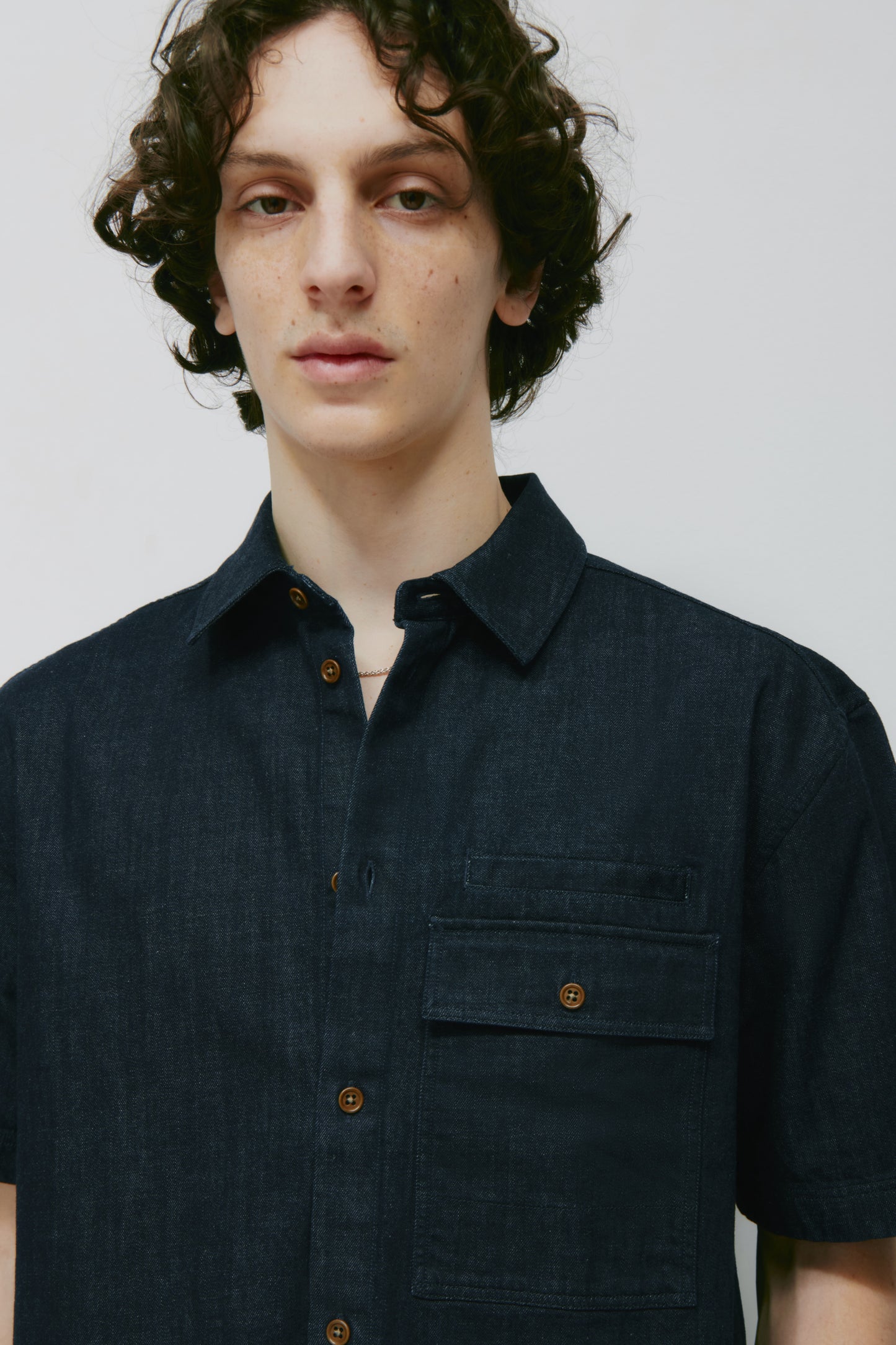 Men's Yafi Shirt in Rinse