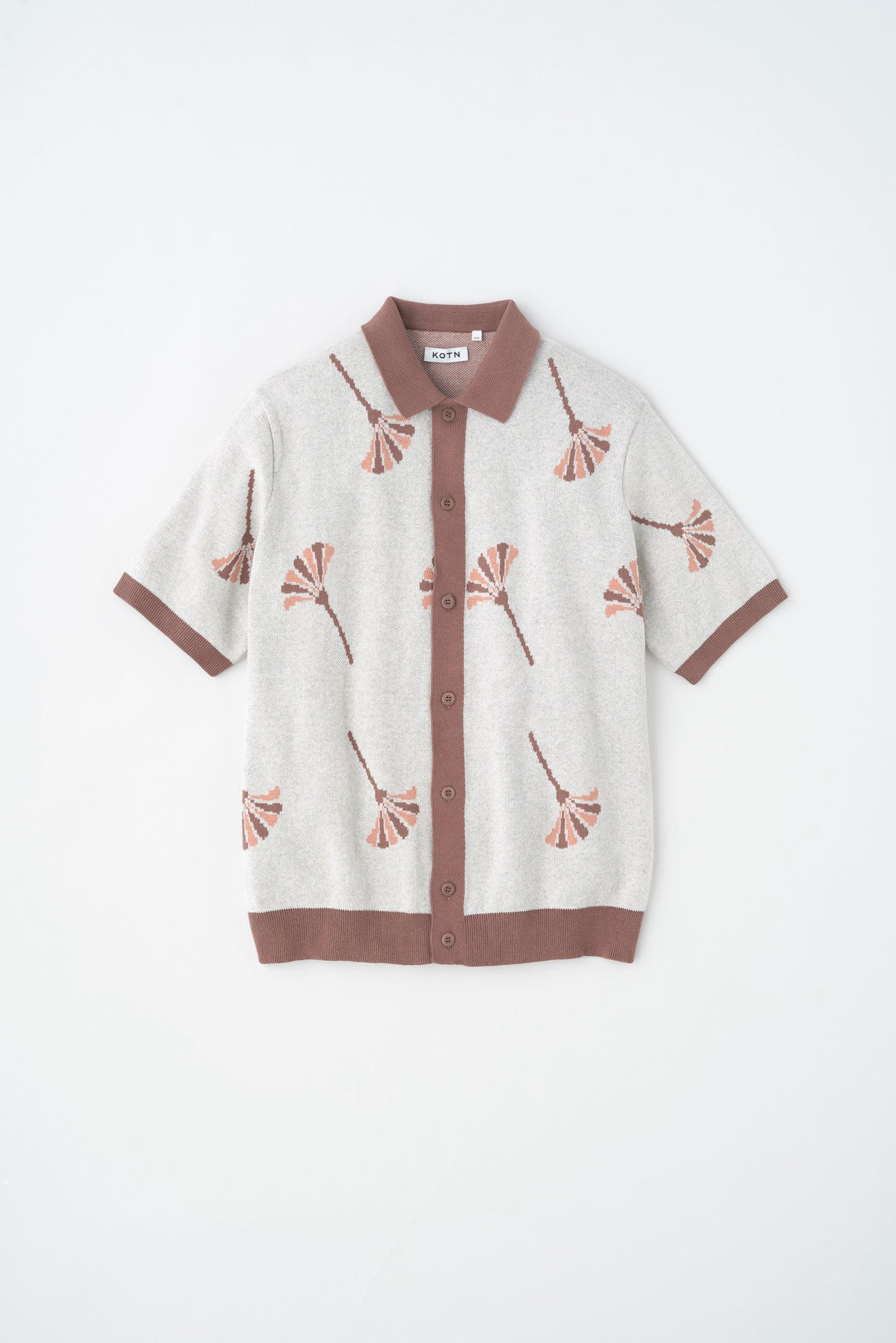 Men's Ramzy Knit Shirt in Acorn/Oat Melange