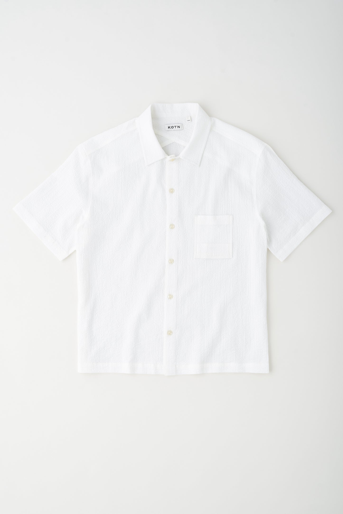 Men's Seersucker Shirt in White
