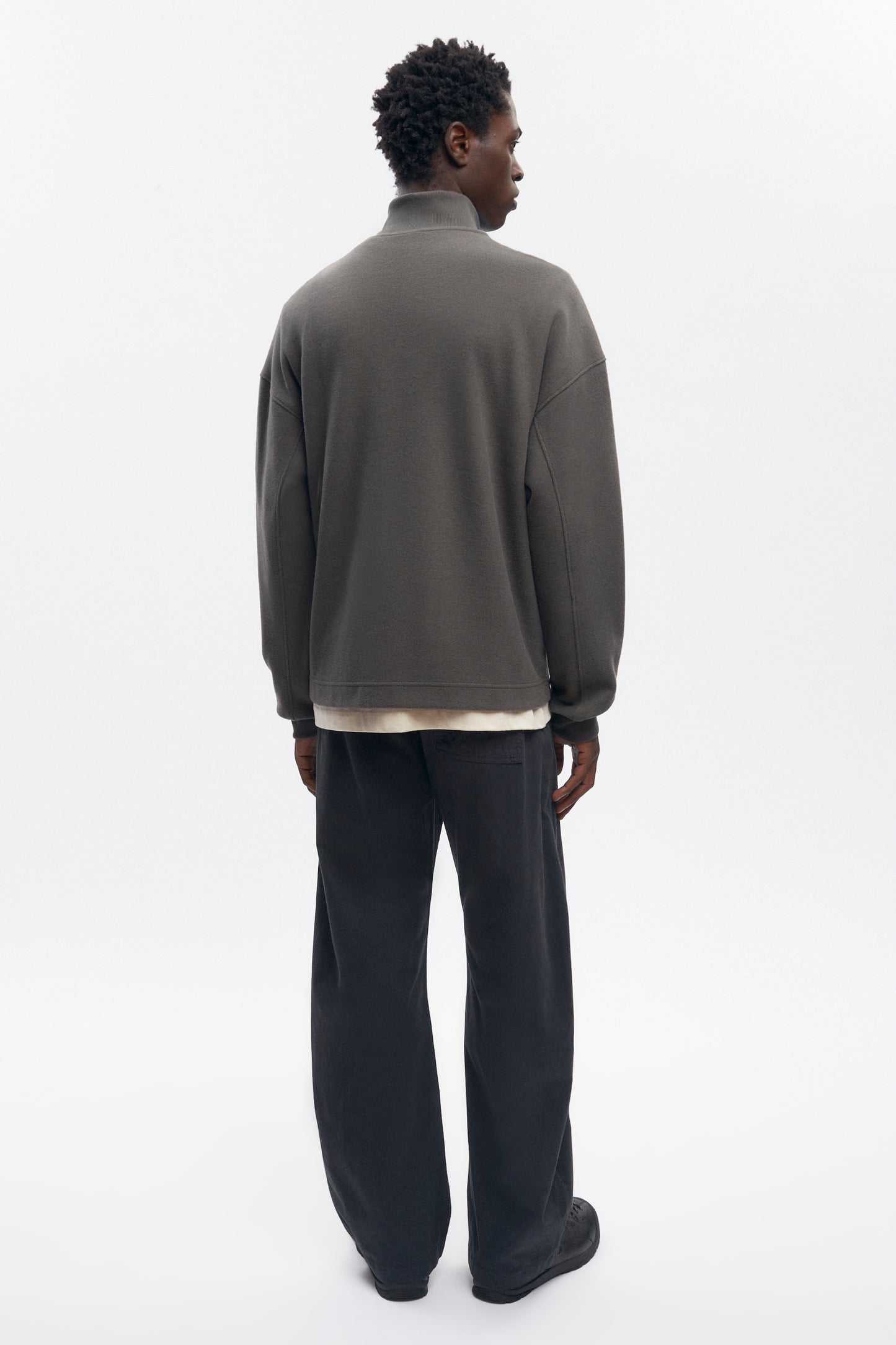 Men's Cozy Quarter Zip in Beluga