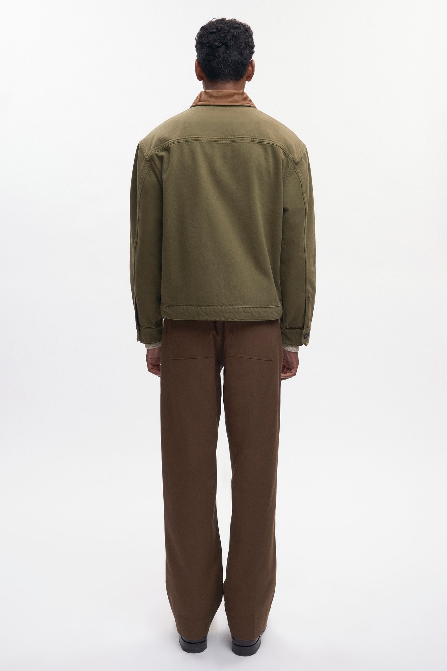 Men's Denim Overshirt in Olive