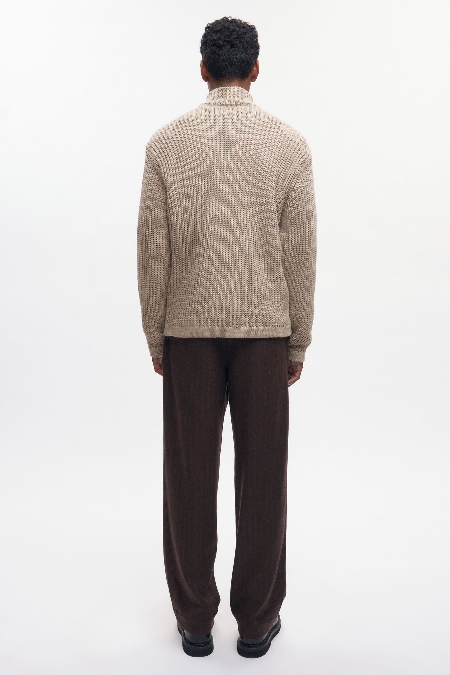 Men's Hadi Zip Sweater in Oat