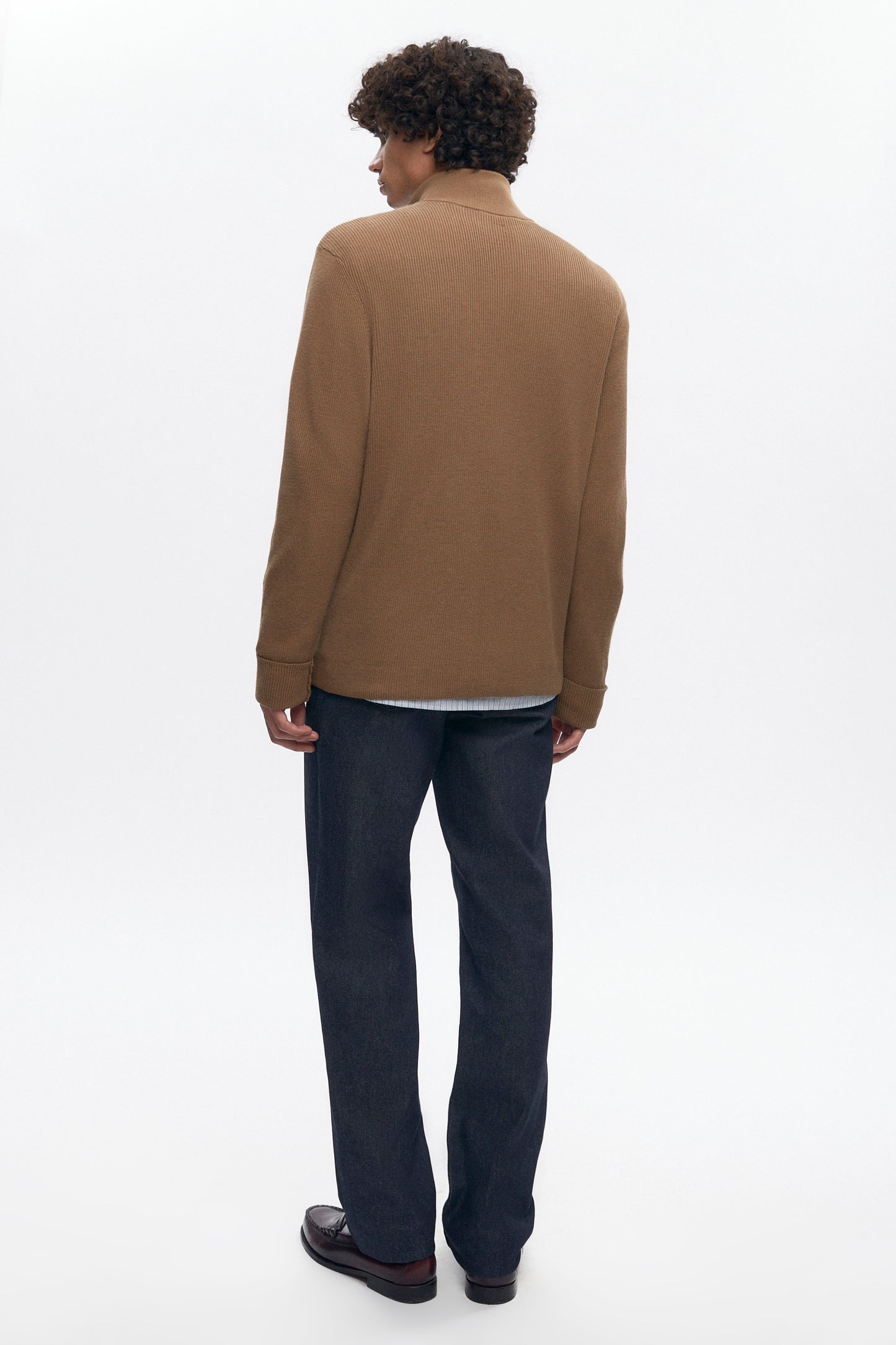 Men's Lightweight Zip Sweater in Otter