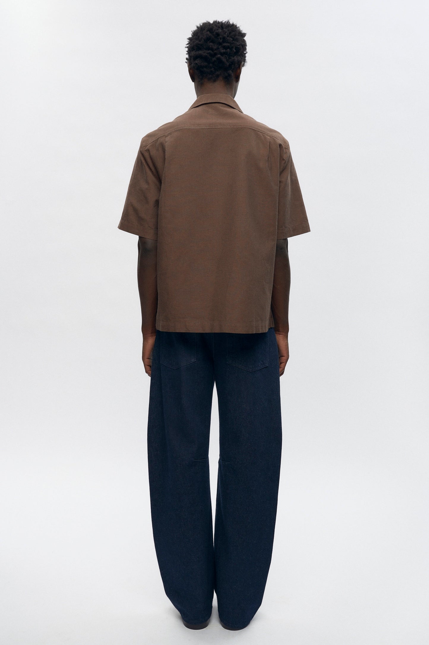 Linen Camp Shirt in Coffee Bean