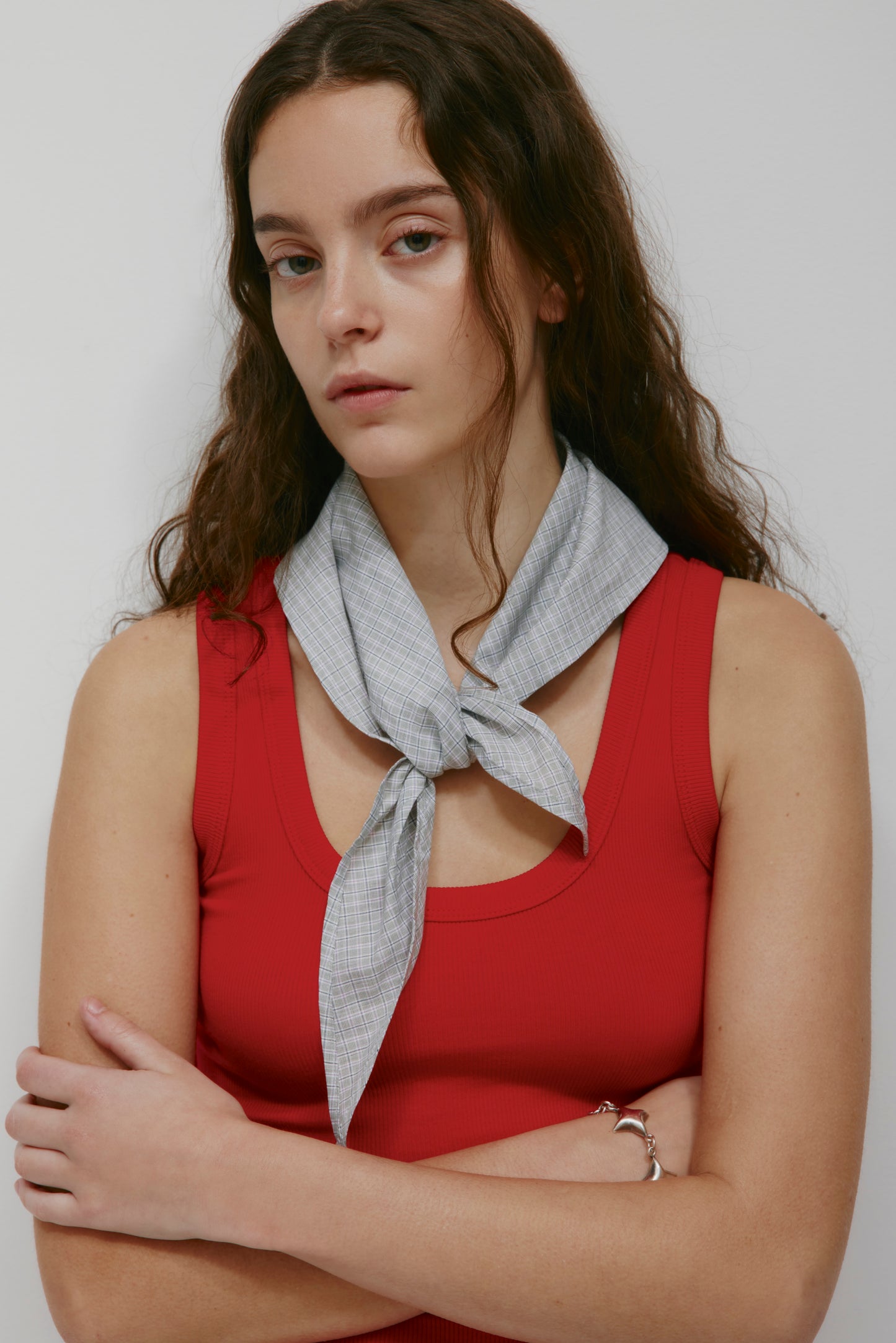 Rima Bandana in Dune Grass Check