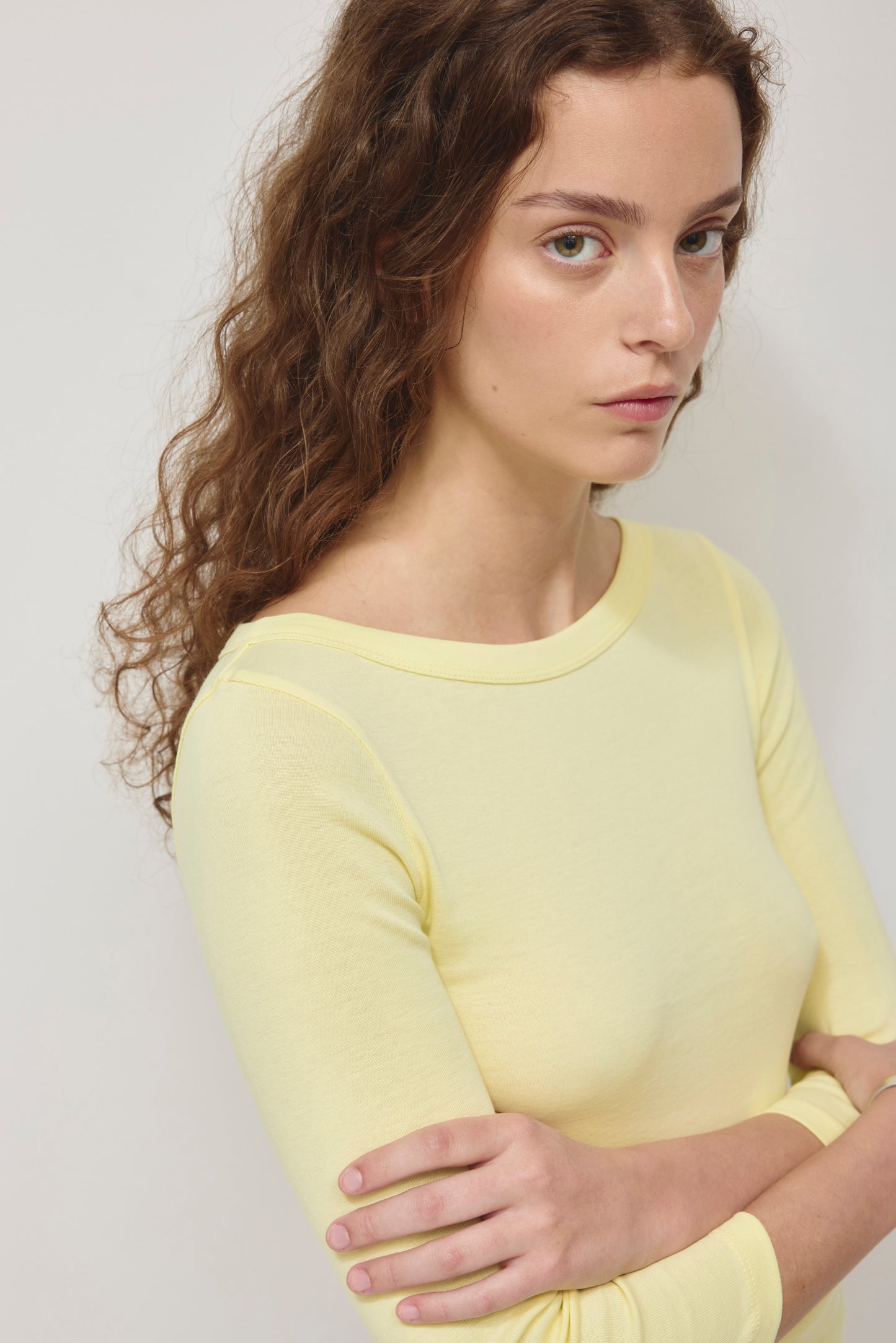 Women's Boatneck 3/4 Sleeve Top in Sorbet
