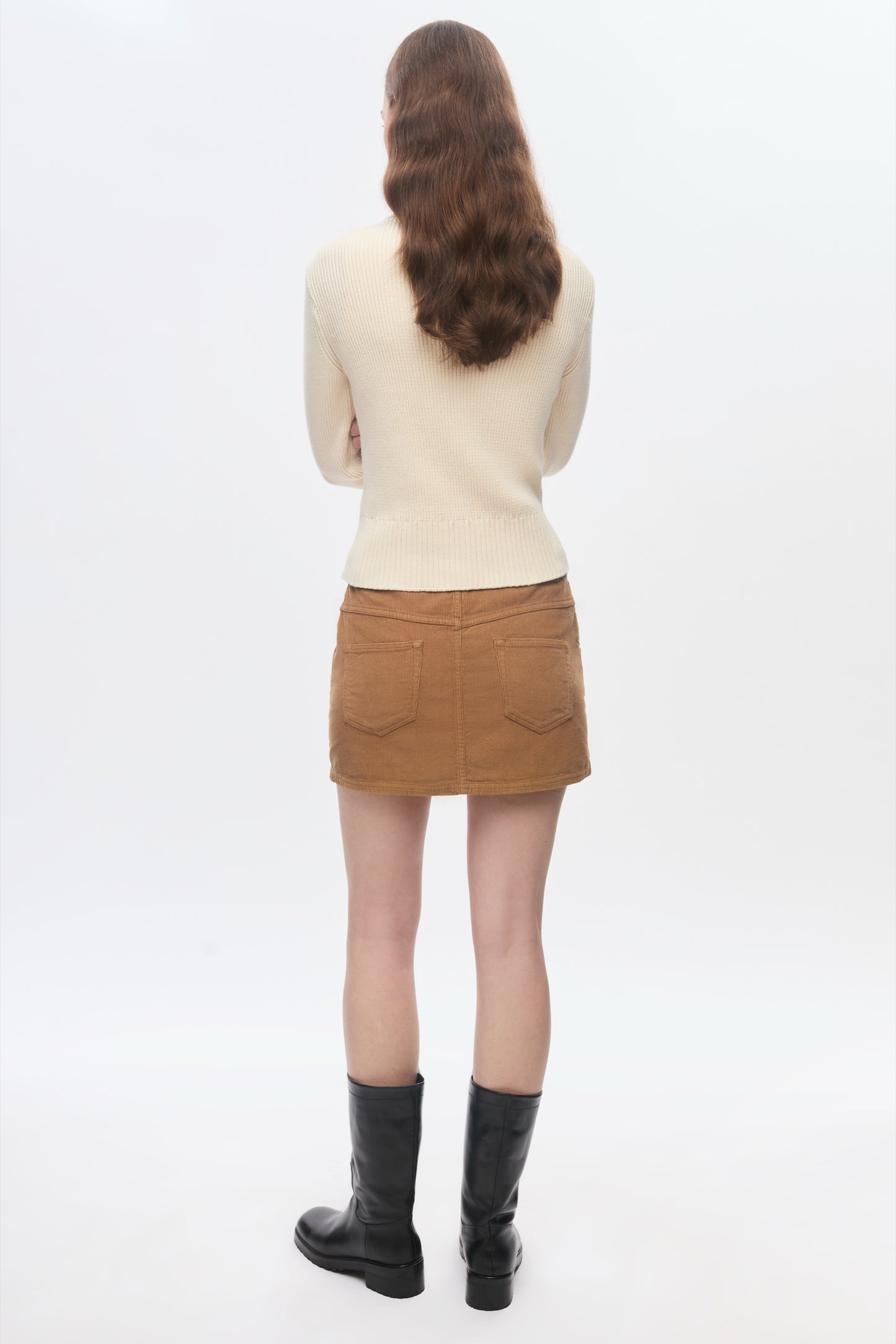 Women's Cord Mini Skirt in Otter