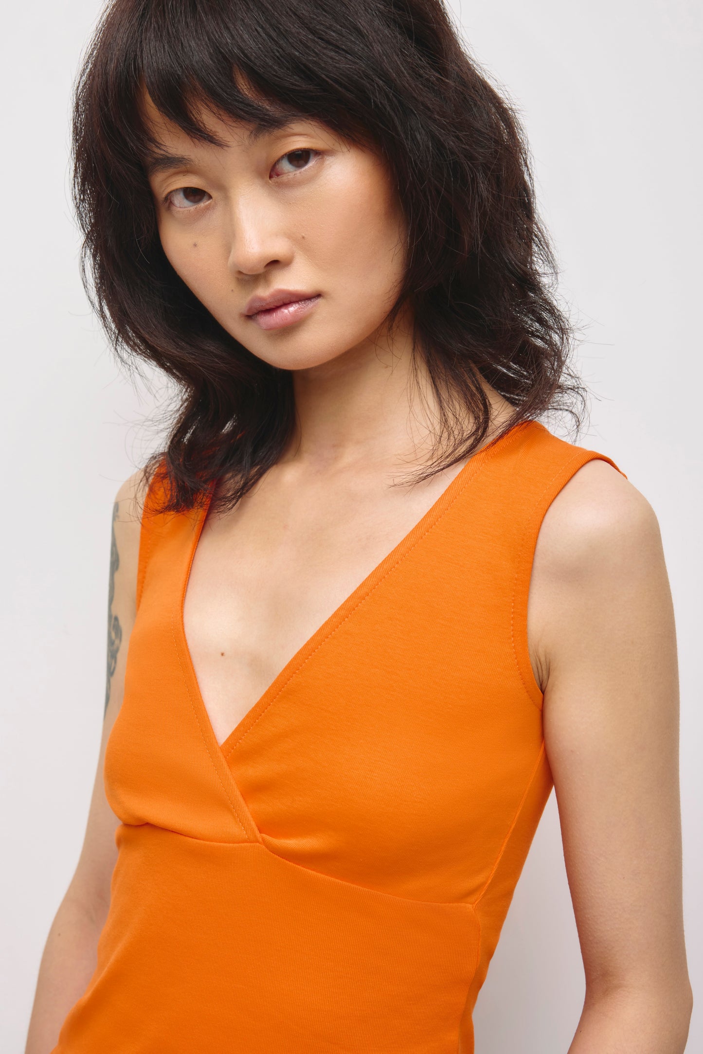 Women's Crossover Tank in Persimmon