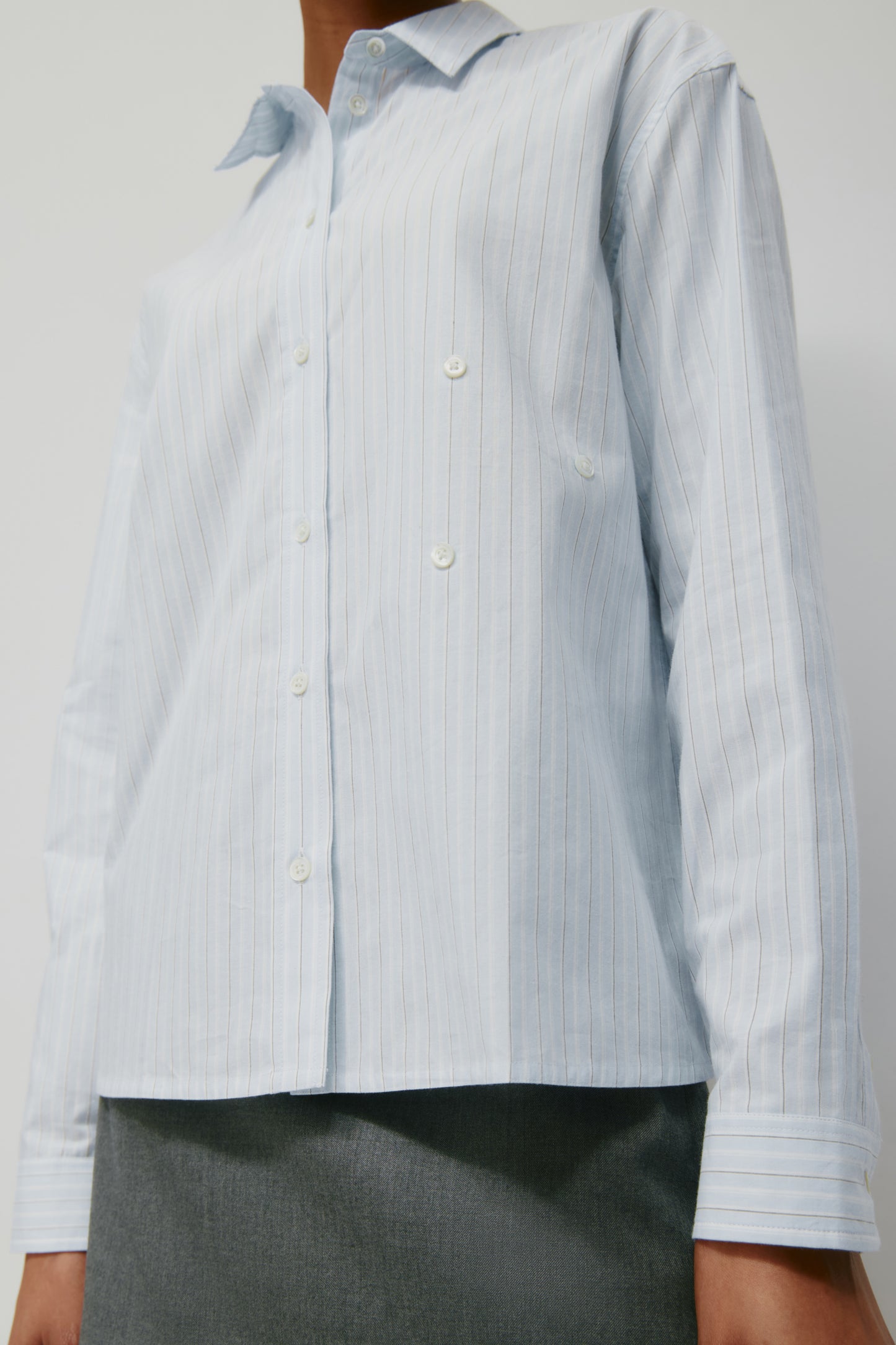 Women's Maraaya Shirt in Blue Aura Stripe
