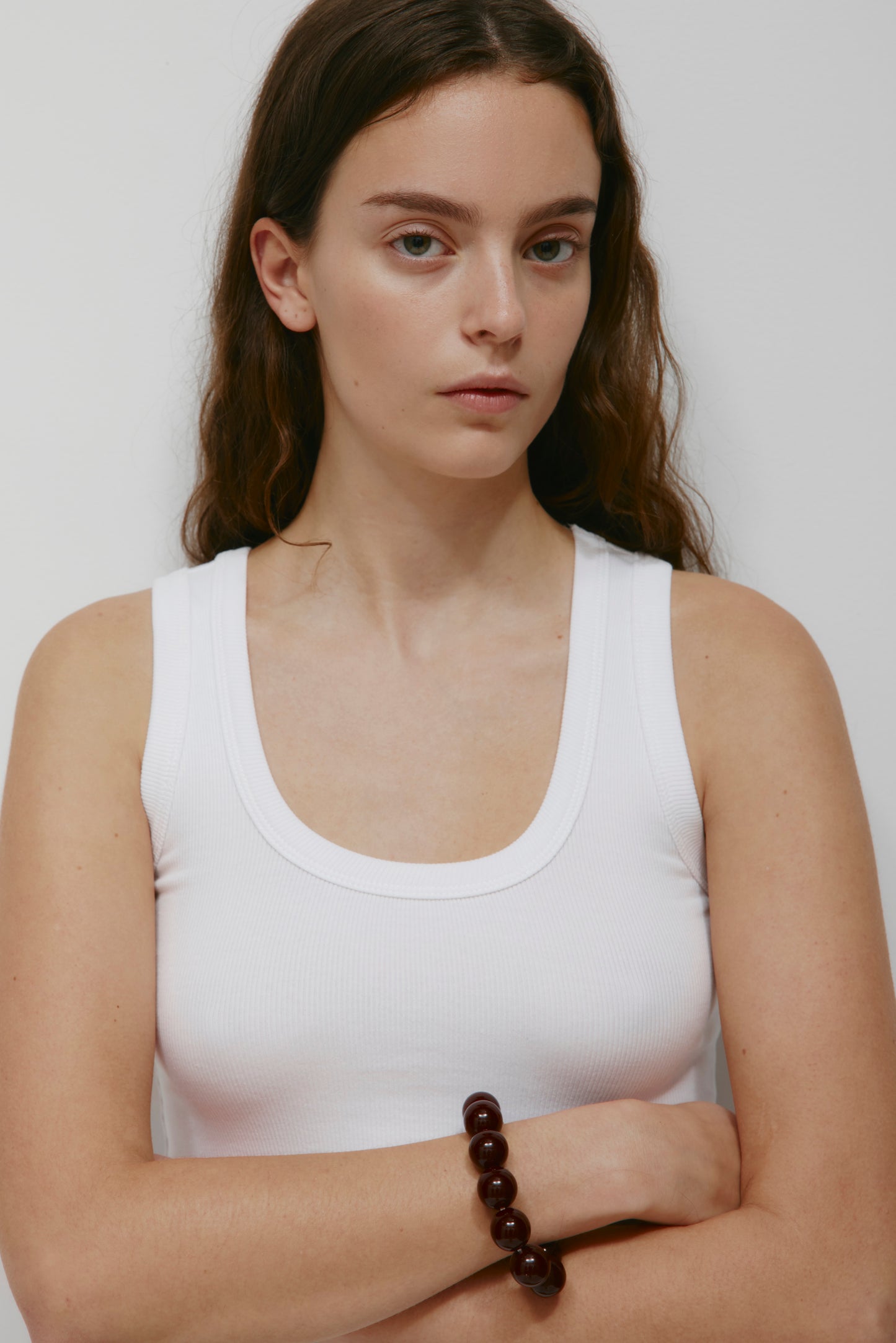 Women's Scoop Tank in White