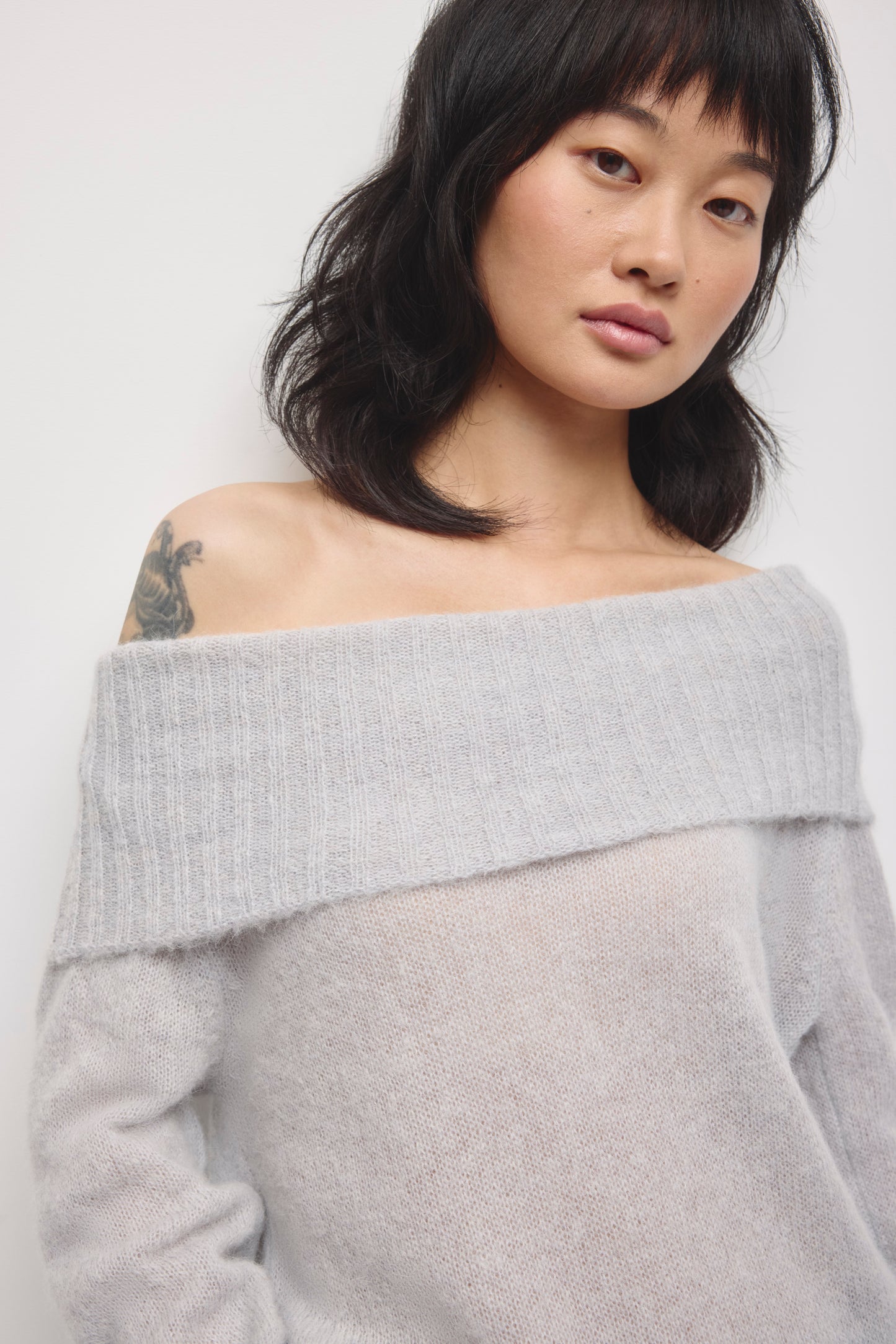 Women's Noor Convertible Cowl Sweater in Haze