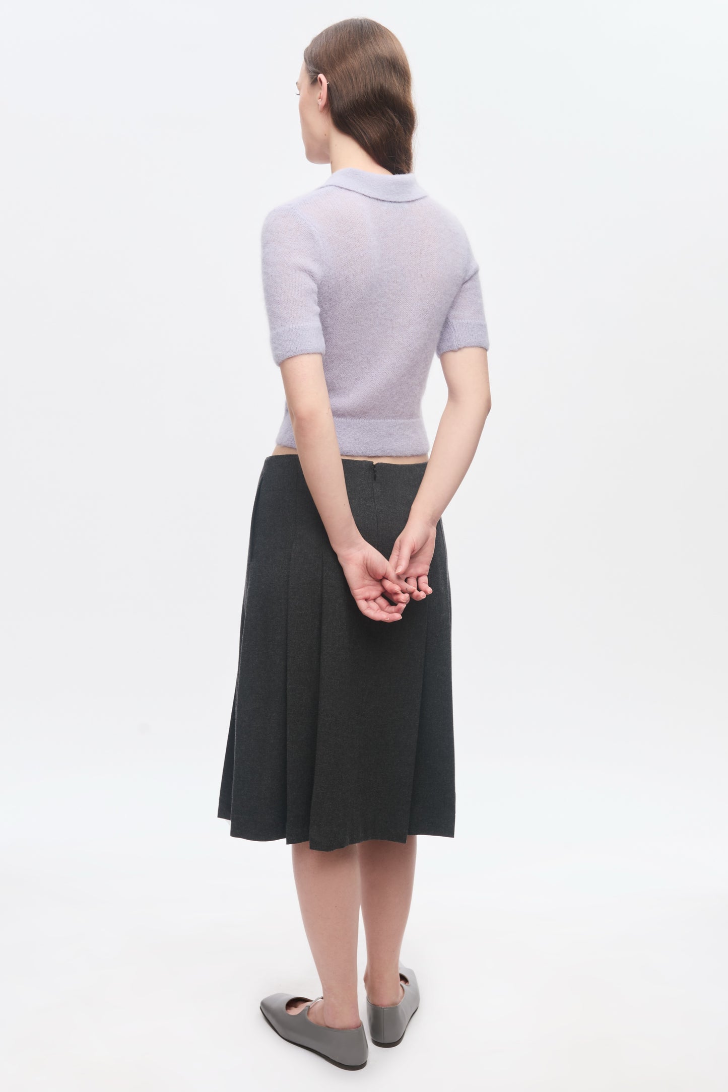 Women's Noor Fuzzy Polo in Mauve
