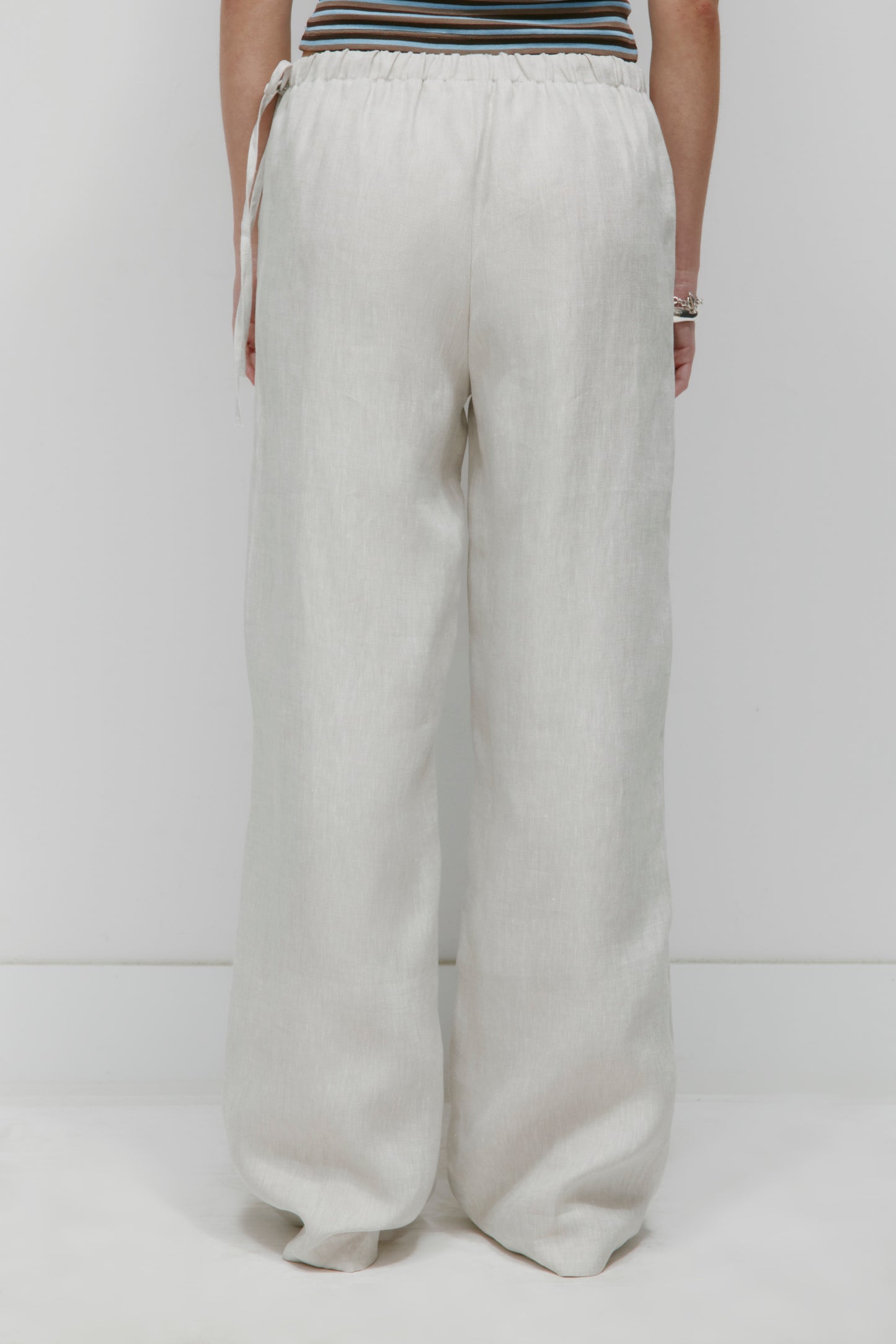 Women's Persea Linen Tie Pant in Natural
