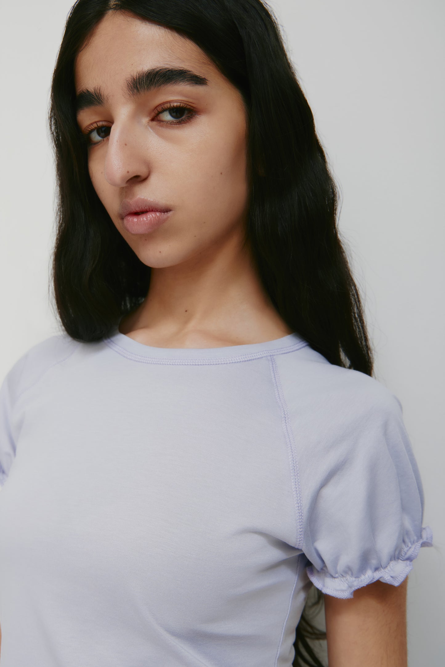 Women's Puff Sleeve Tee in Thistle