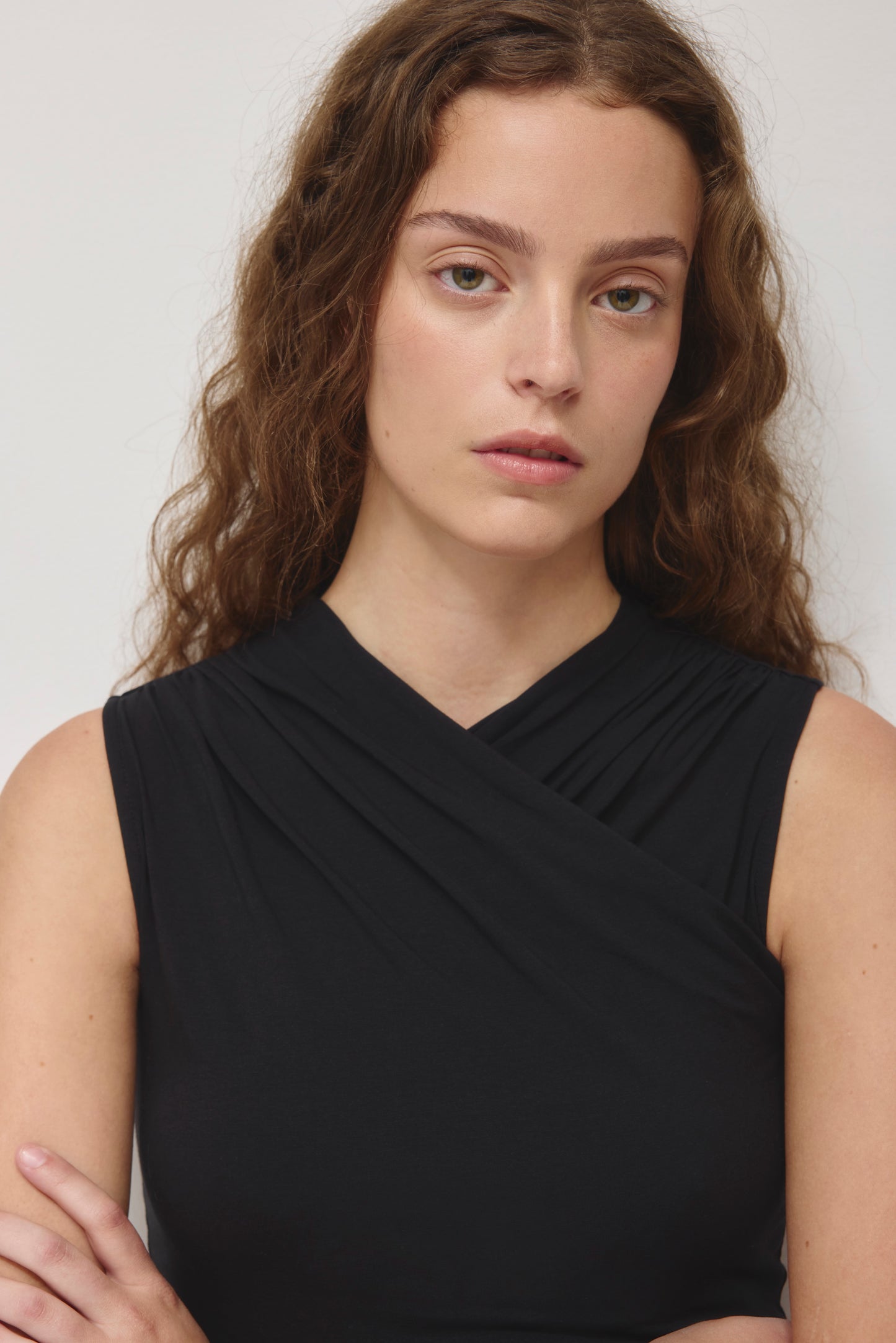 Women's Samira Wrap Tank in Black