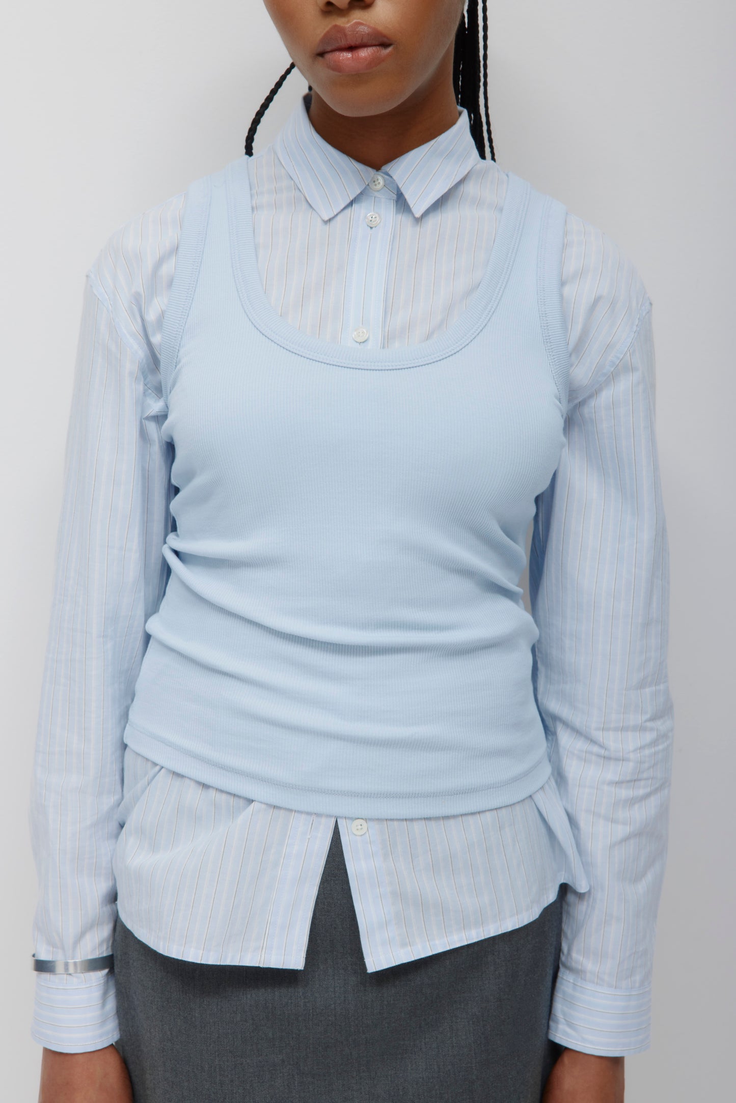 Women's Scoop Tank in Blue Aura