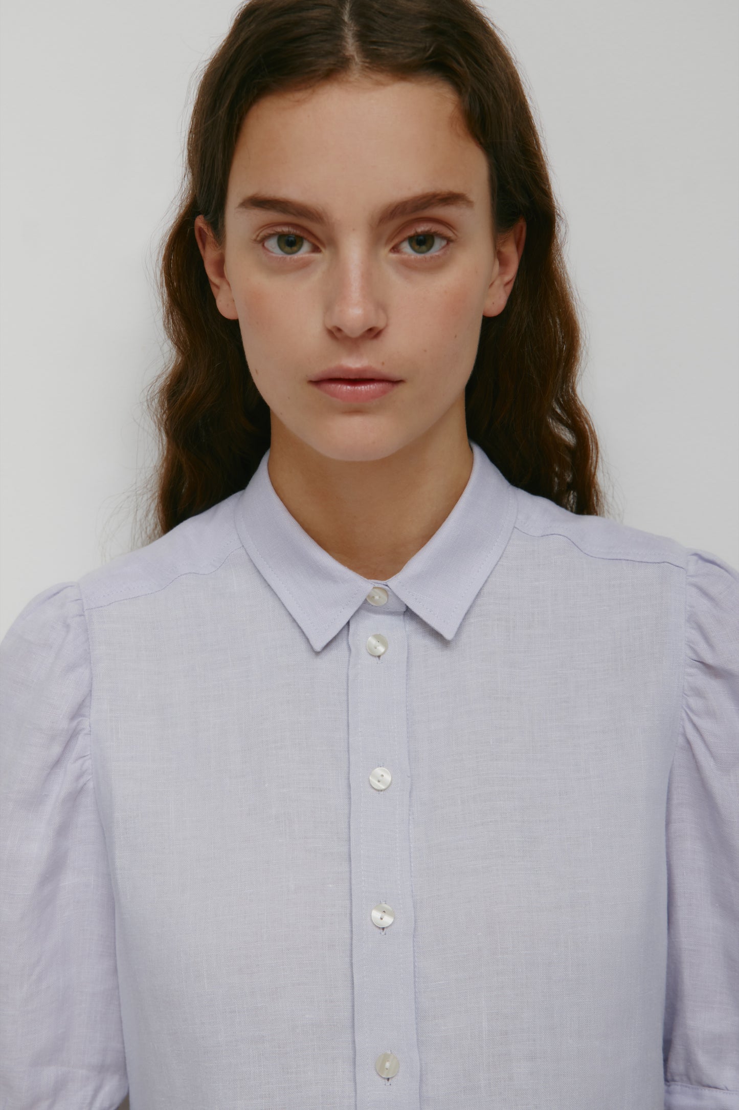 Women's Sila Linen Blouse in Thistle