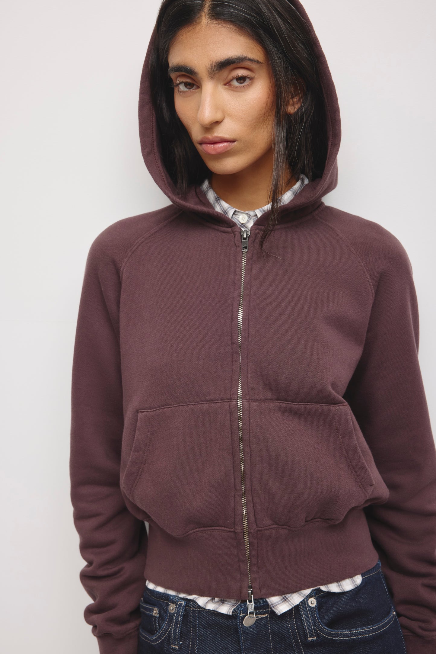 Women's Snug Full Zip Hoodie in Raisin