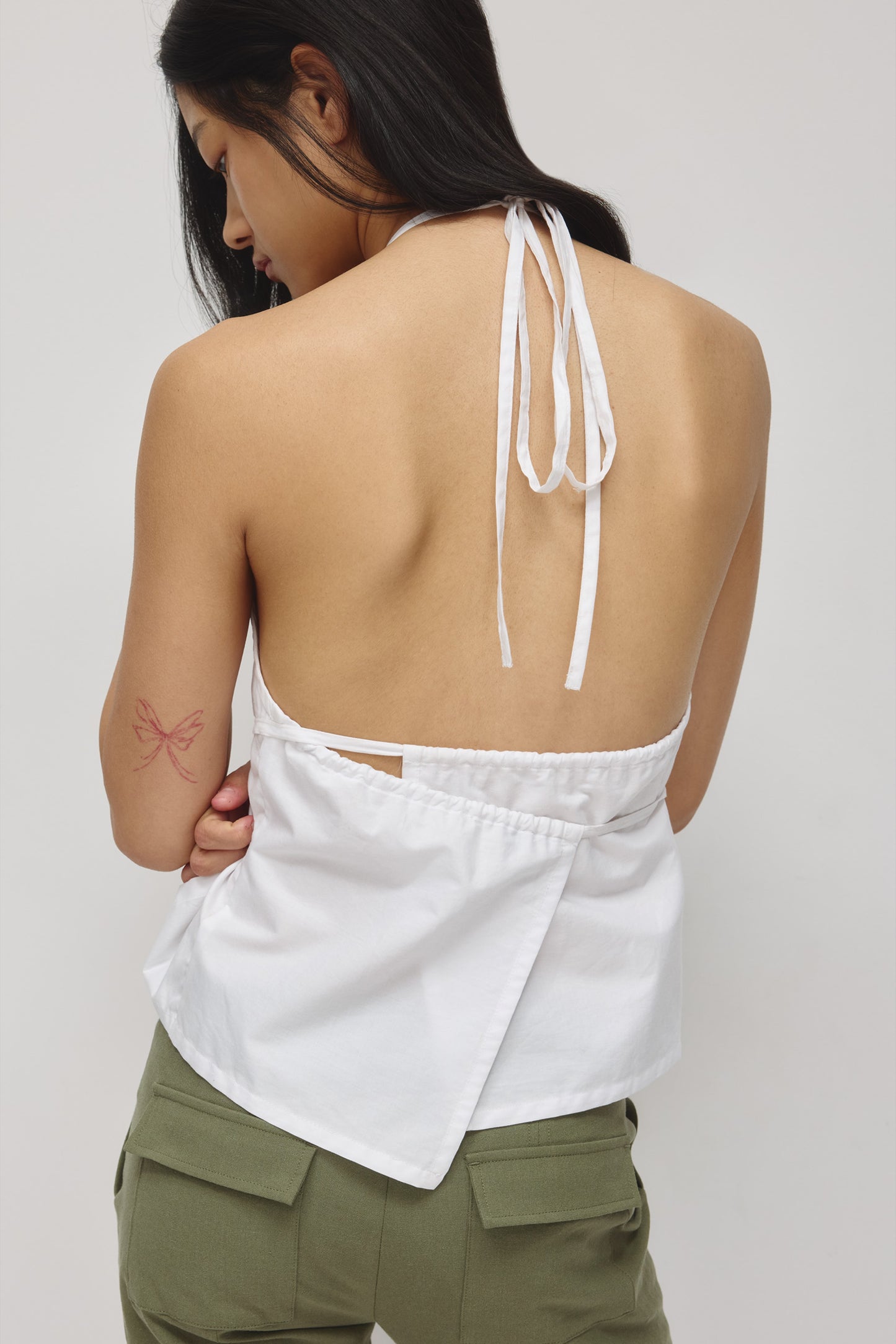 Women's Tala Apron Halter in White