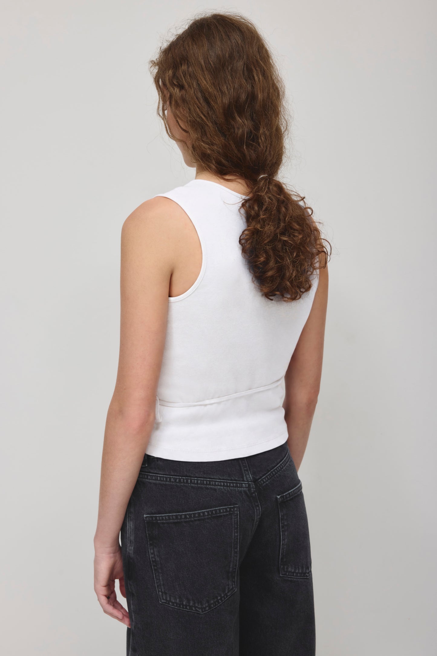 Women's Wrapped Tank in White