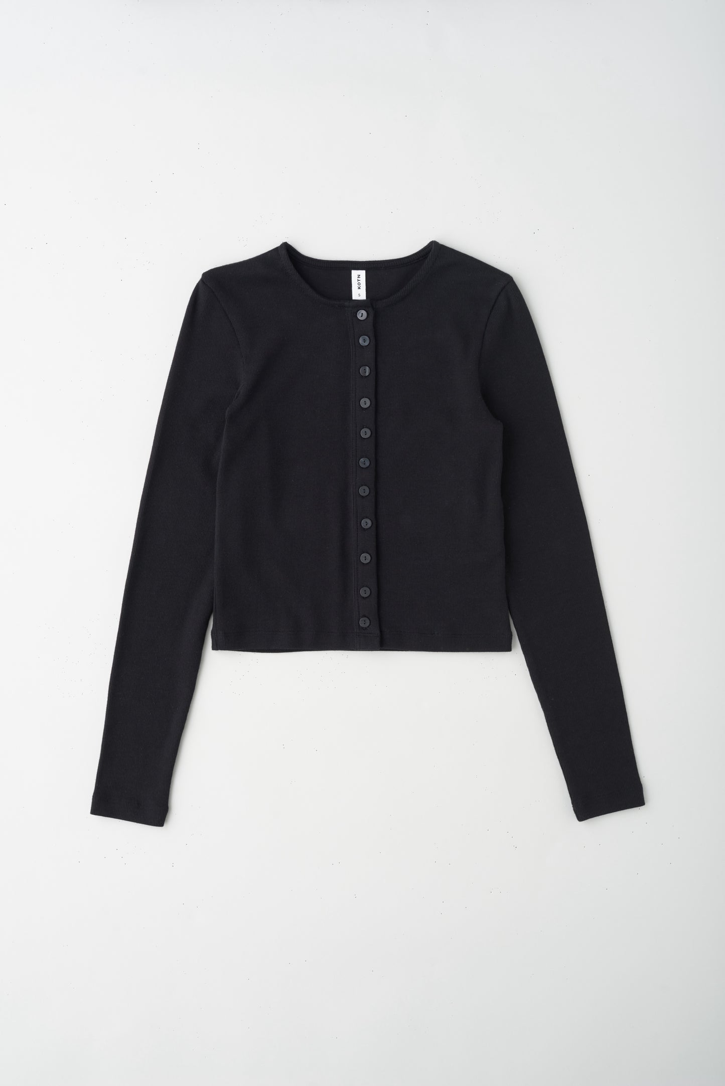 Women's Crew Neck Cardigan in Black