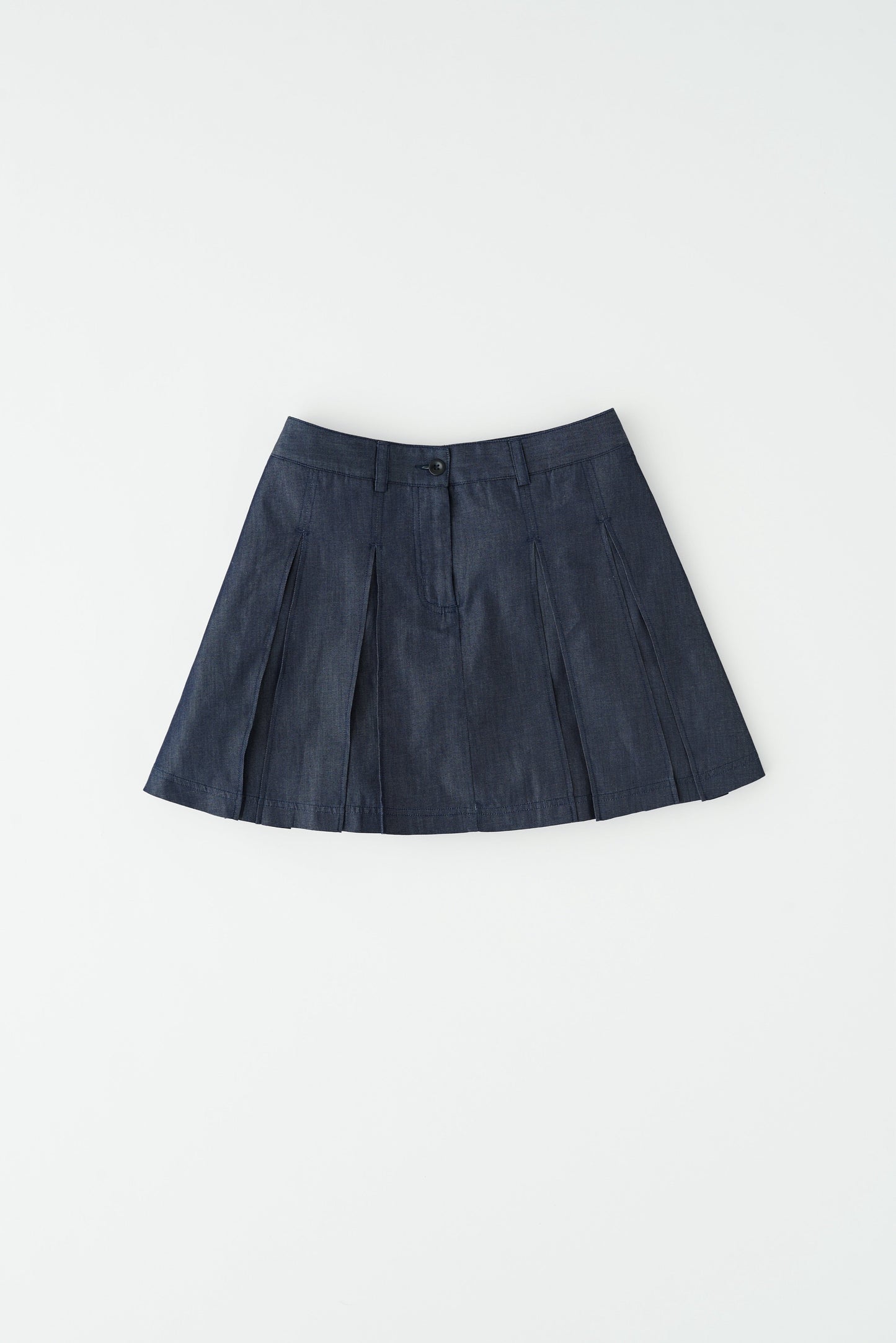 Women's Dendera Denim Pleated Mini in Raw