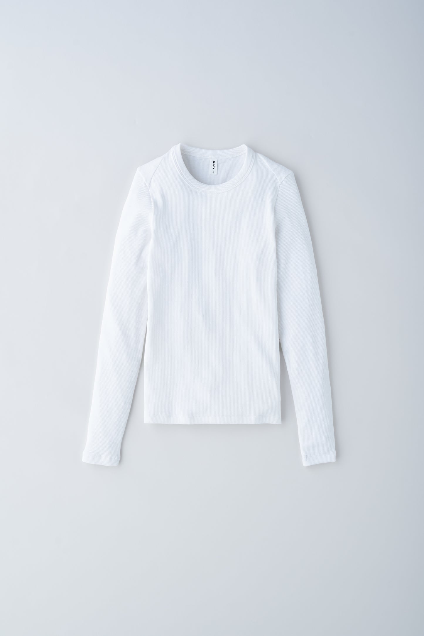 Women's Fitted Rib Longsleeve in White