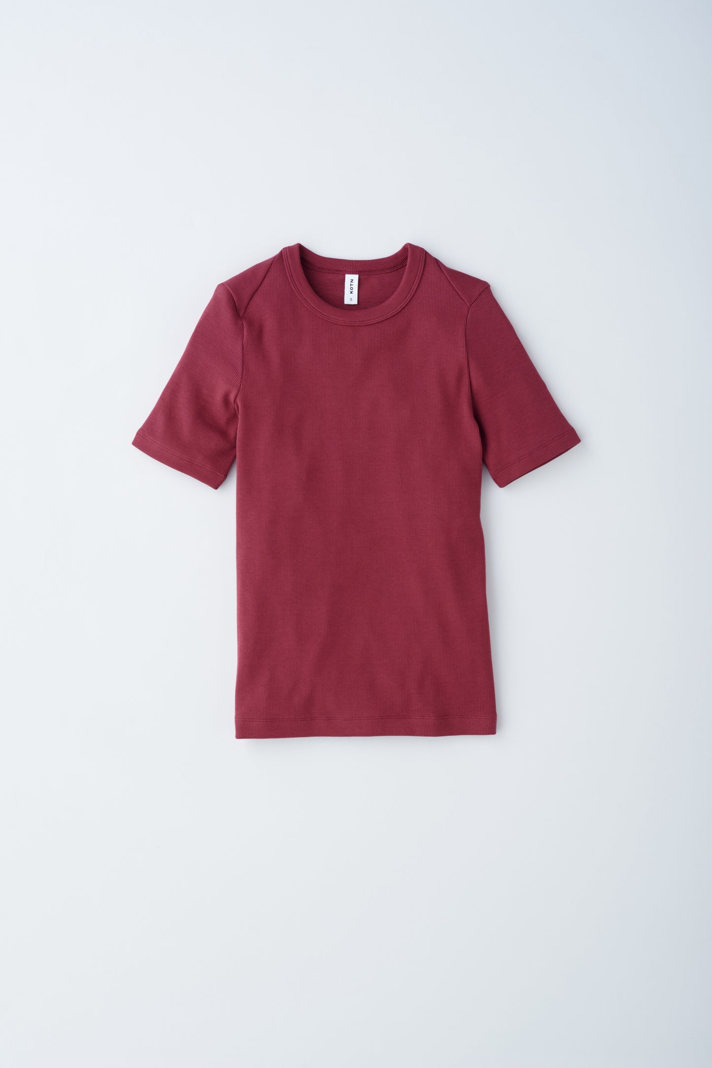 Women's Fitted Rib Tee in Sunstar Red