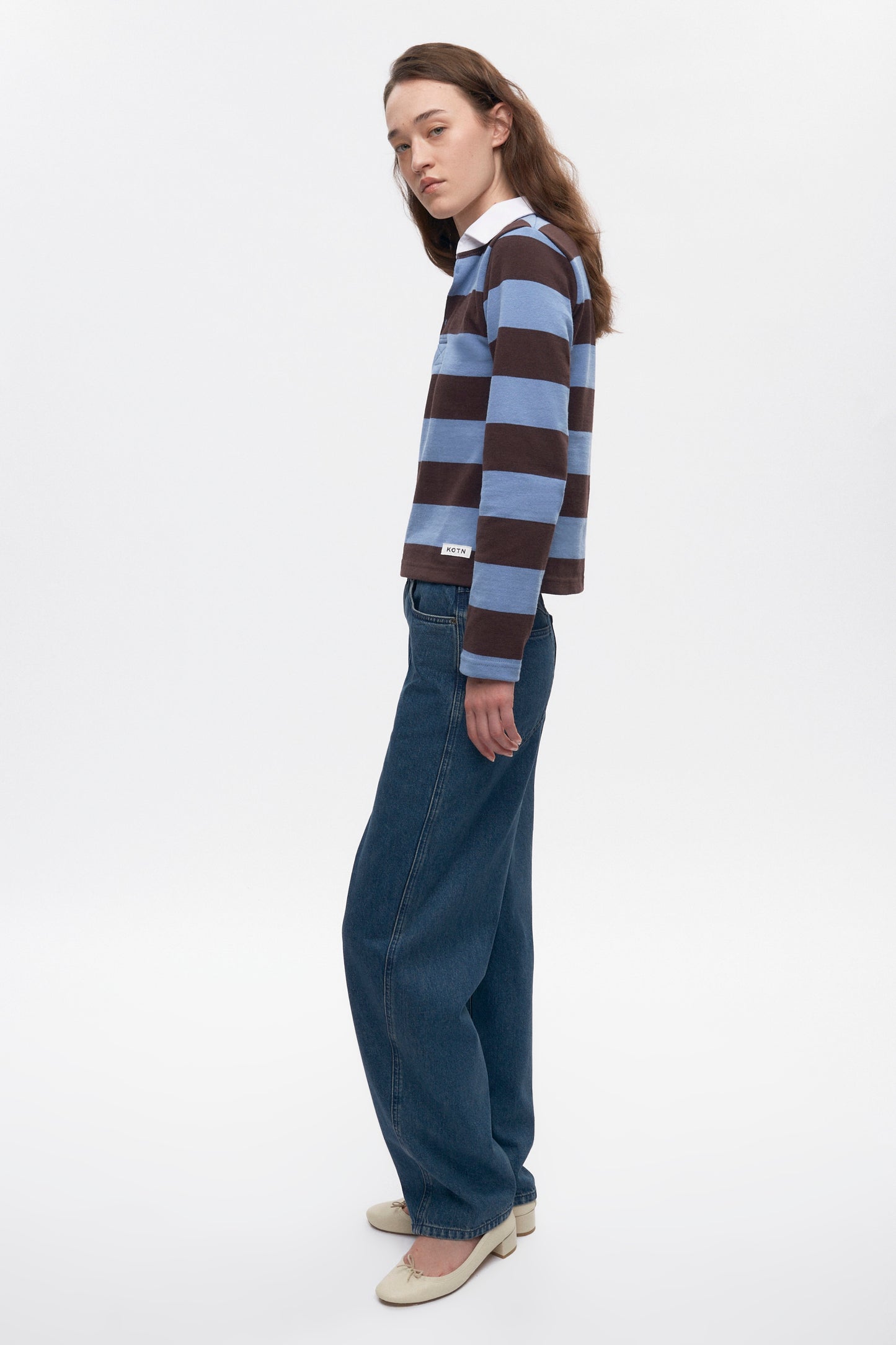 Women's Barbarian Rugby Shirt in Columbia/Brown
