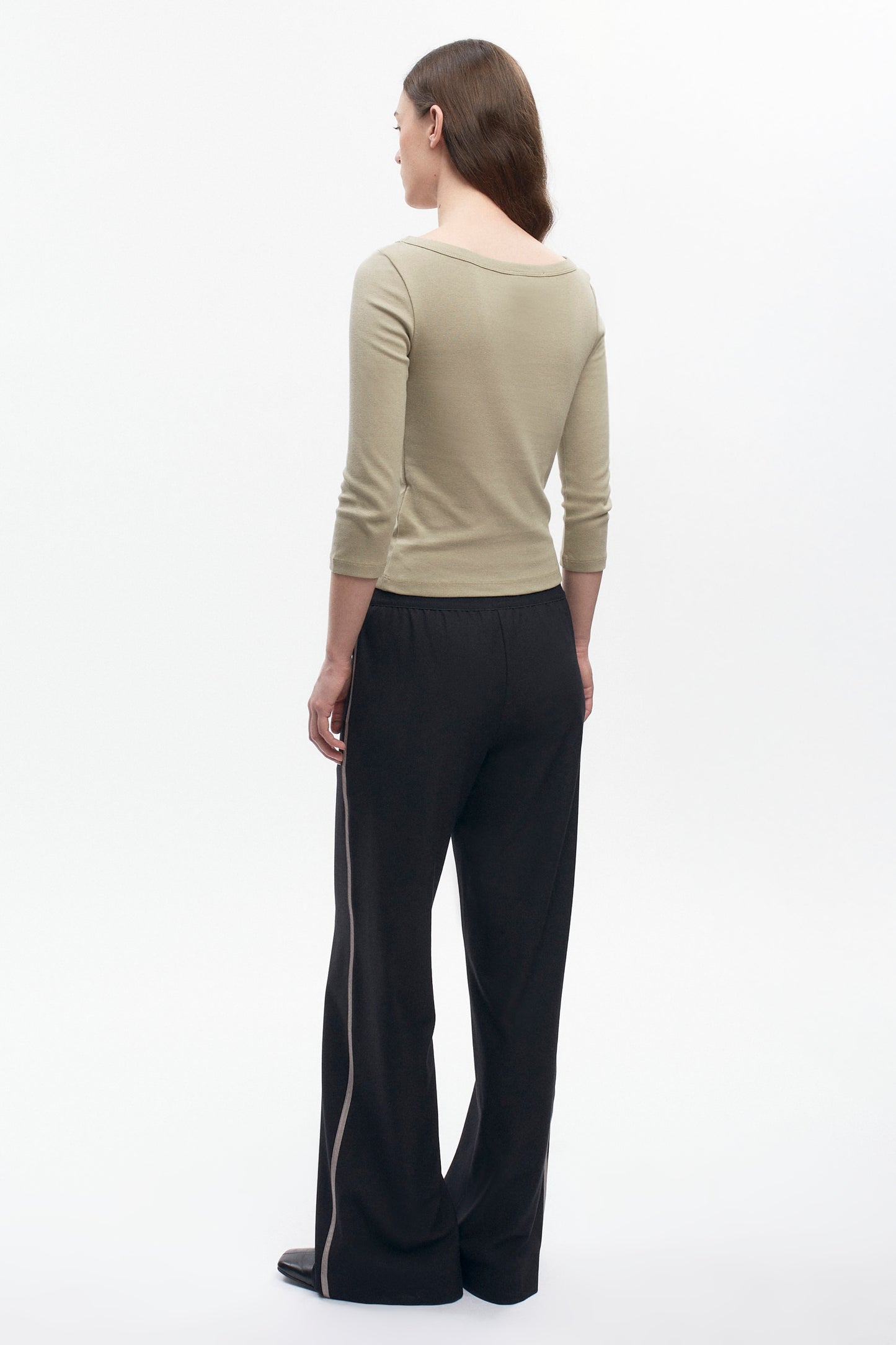 Women's Boatneck 3/4 Sleeve Top in Desert
