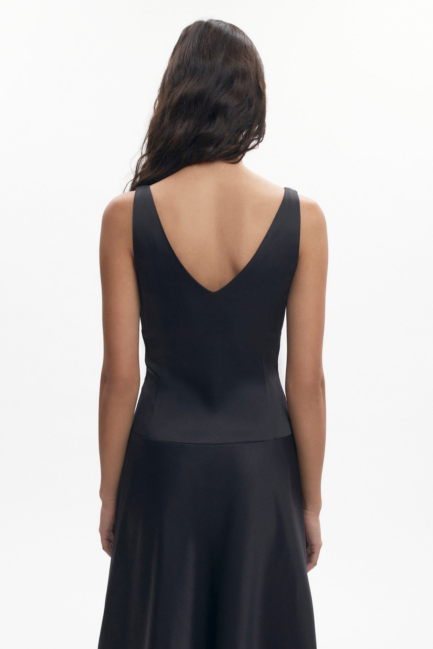 Women's Cleo Plunge Dress in Black