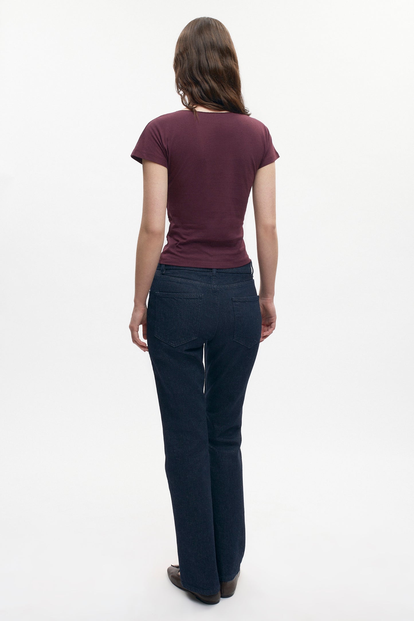 Women's Dalila Twist Top in Plum