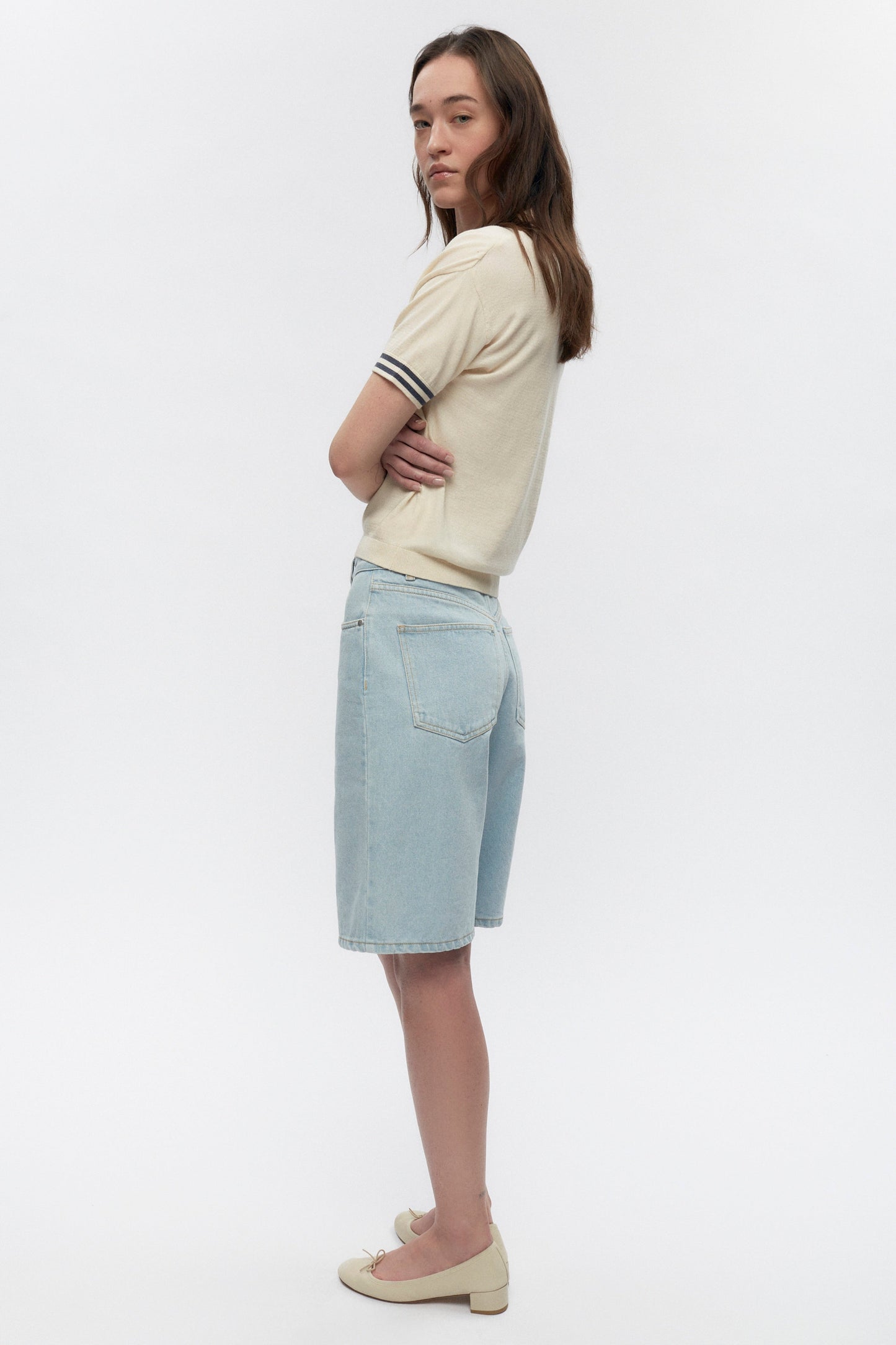 Women's Juniper Polo in Natural/Dark Dusk