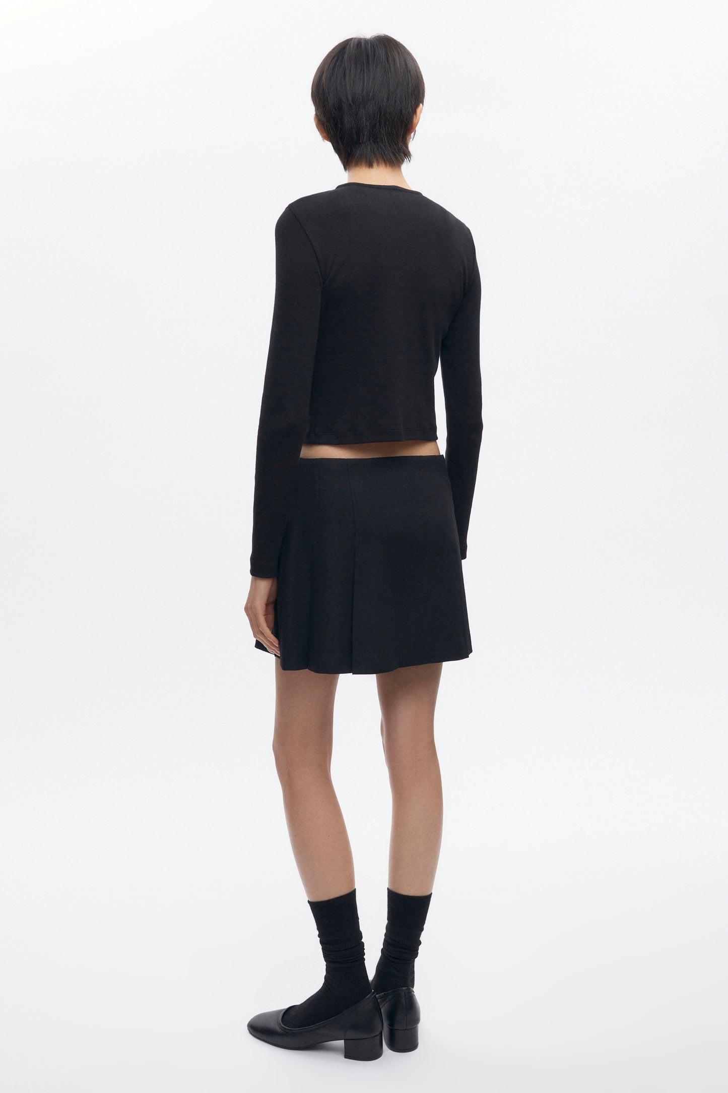 Women's Muna Pleated Mini Skirt in Black