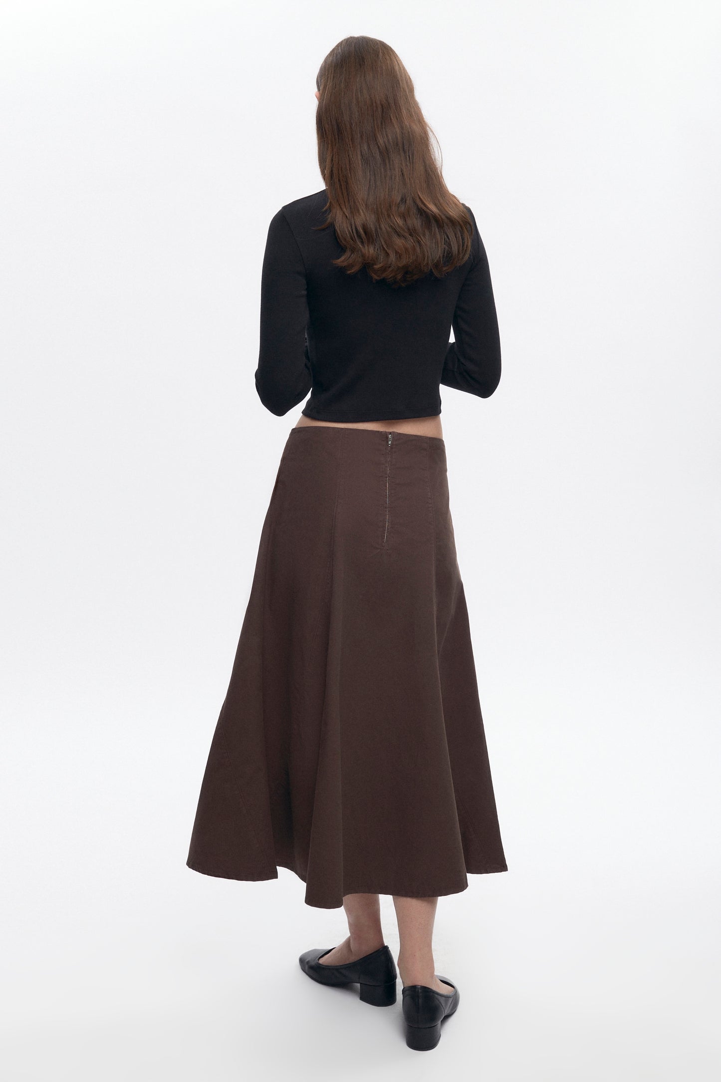 Women's Paper Touch Skirt in Coffee Bean