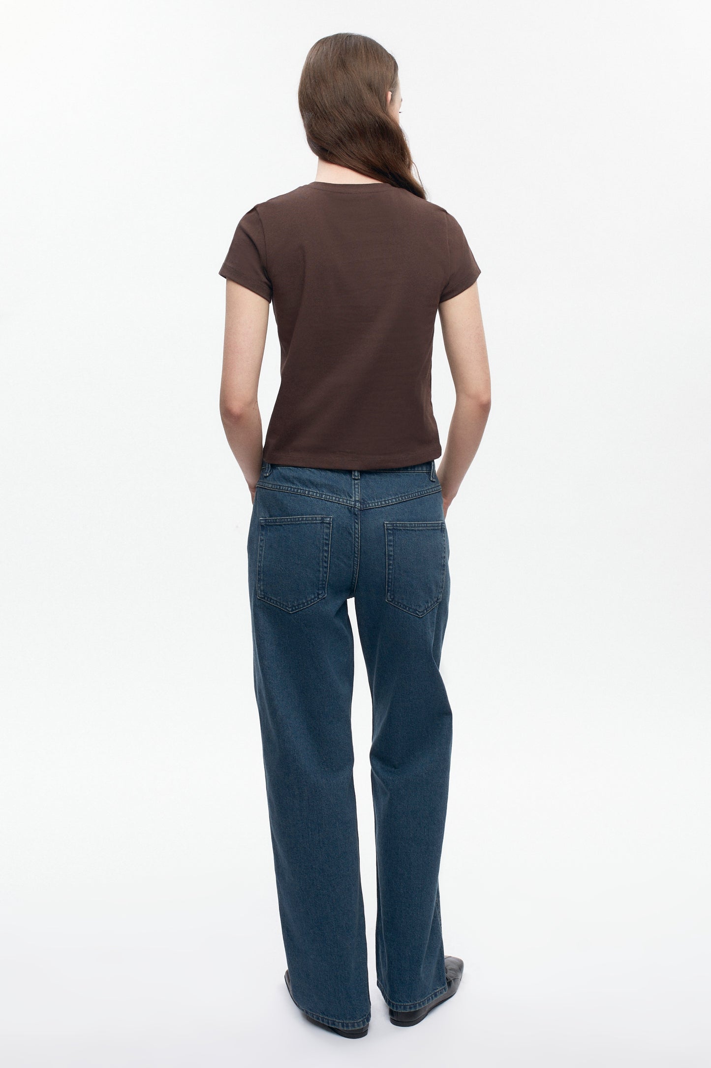 Women's Shrunken Tee in Coffee Bean