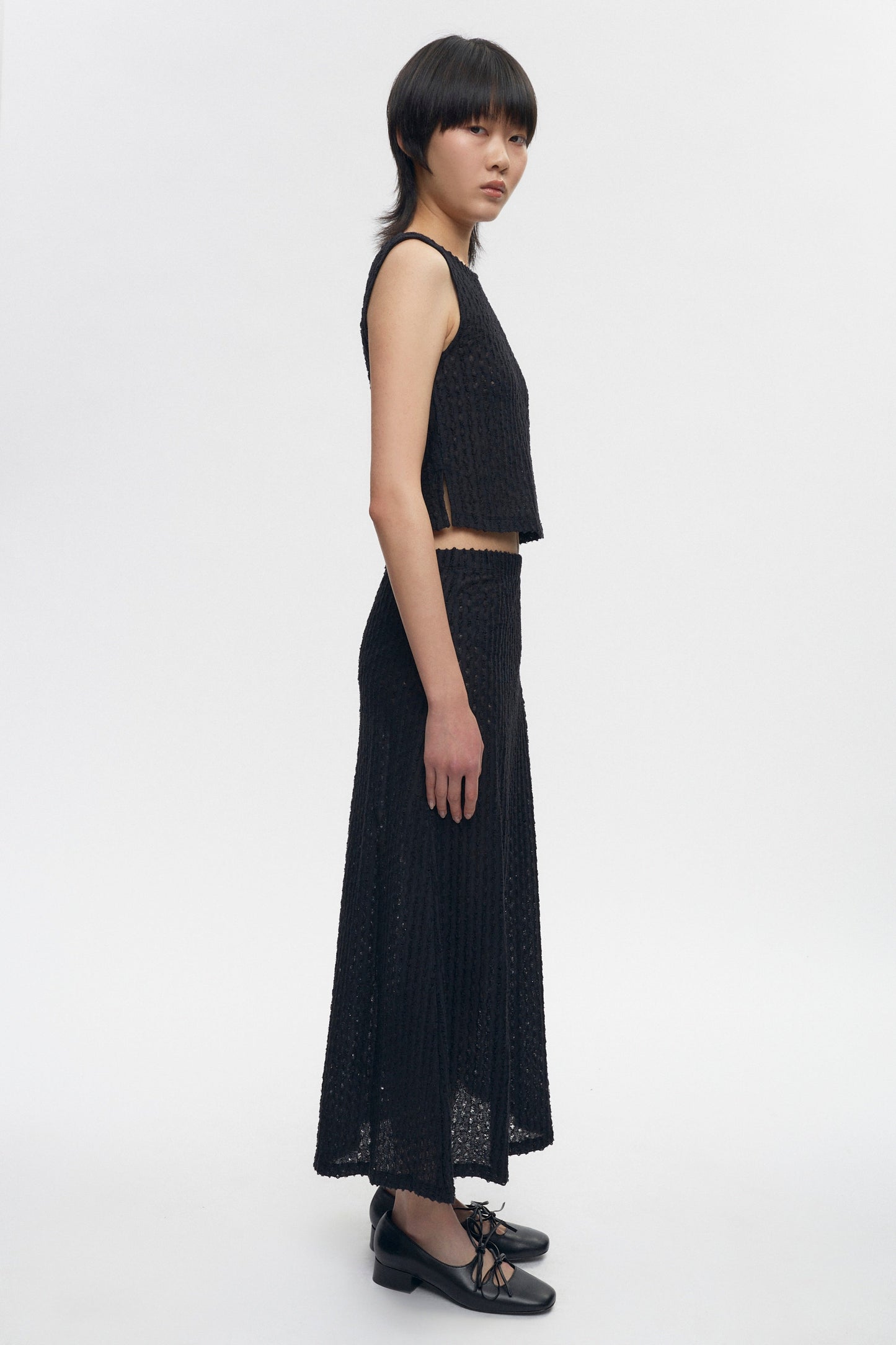 Women's Yasmina Boatneck Tank in Black