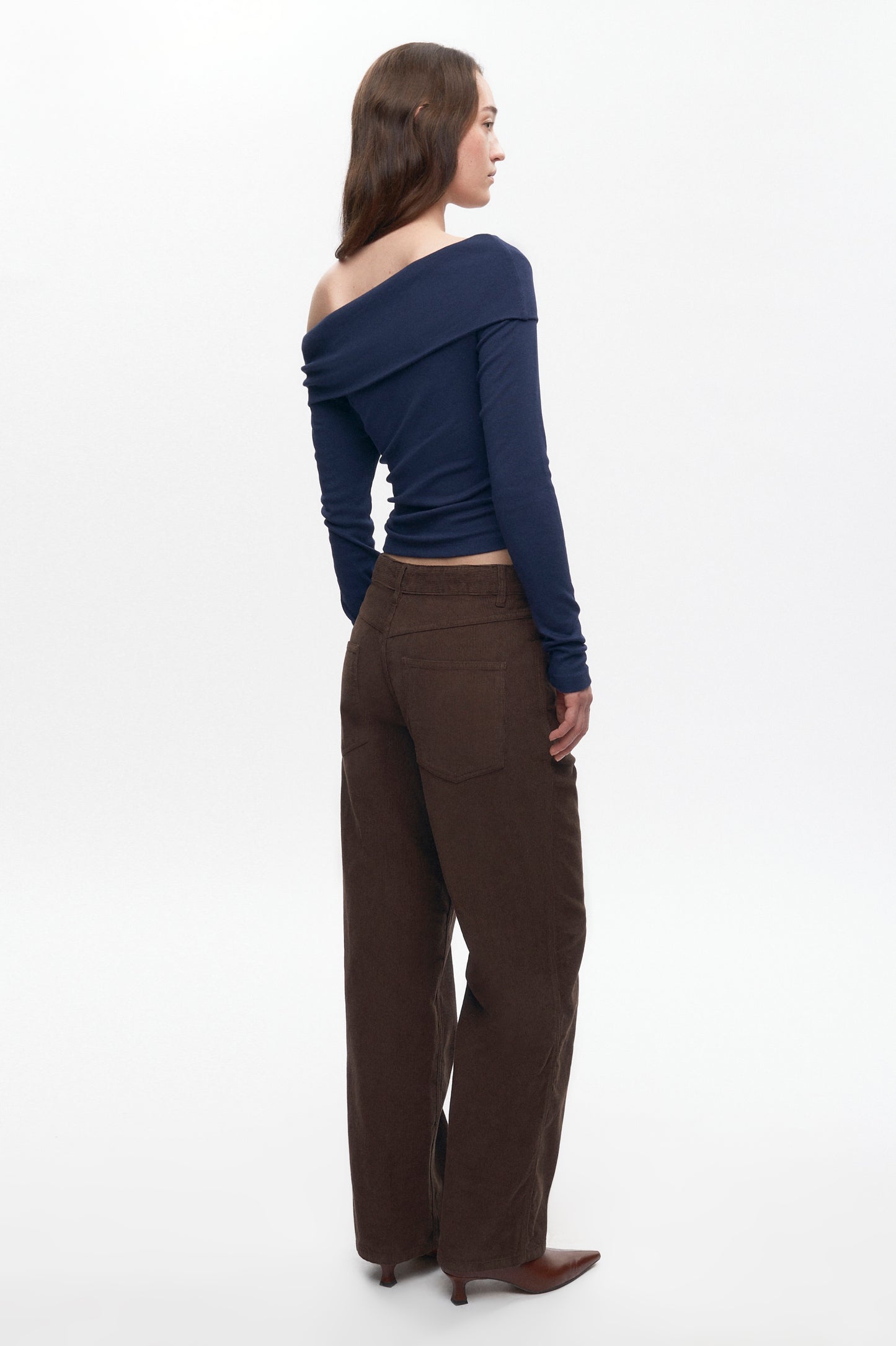 Women's Zahra Off Shoulder Longsleeve in Midnight