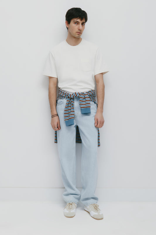 Men's Slub Pocket Tee in Marshmallow