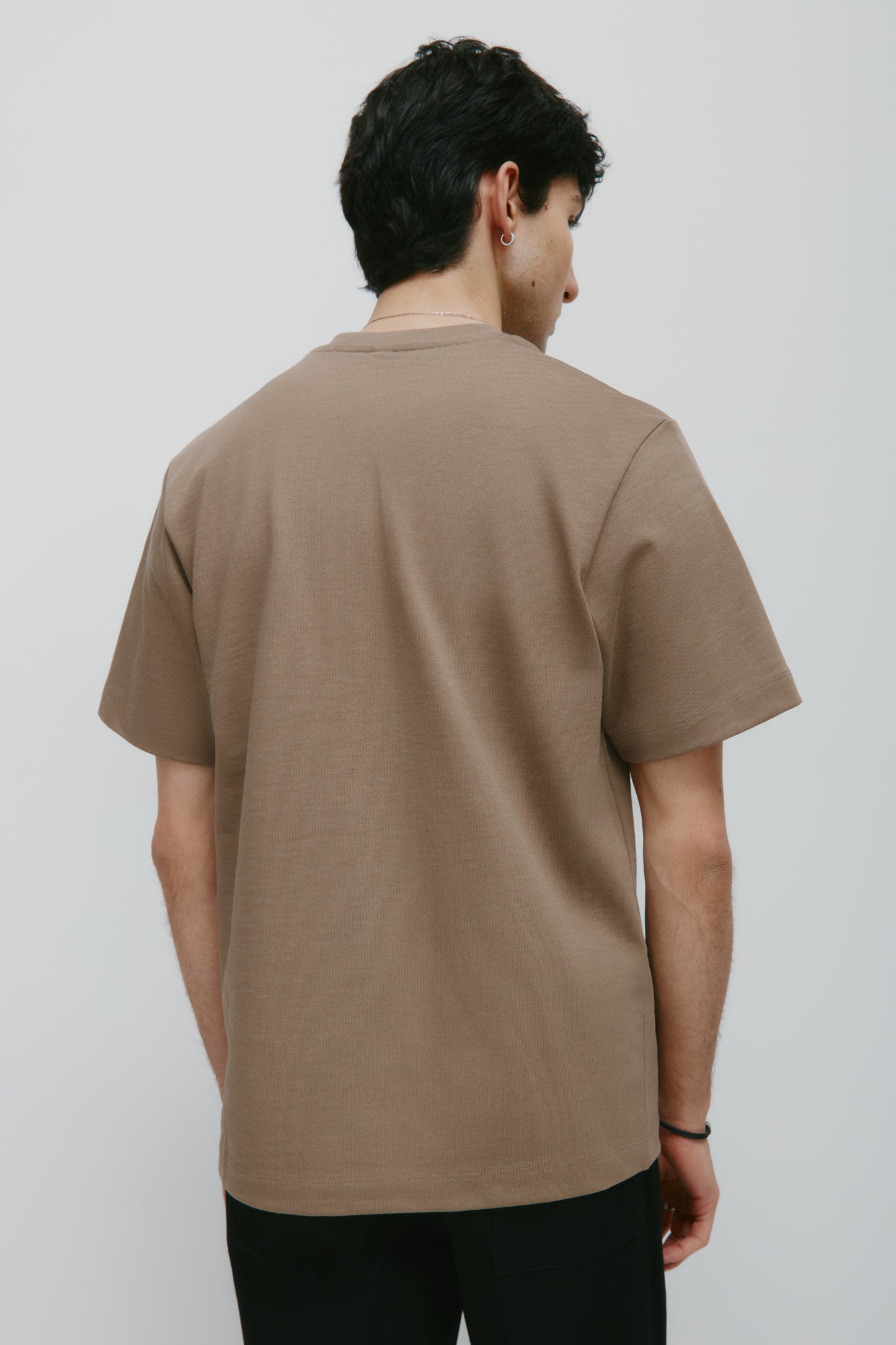 Men's Slub Pocket Tee in Taupe
